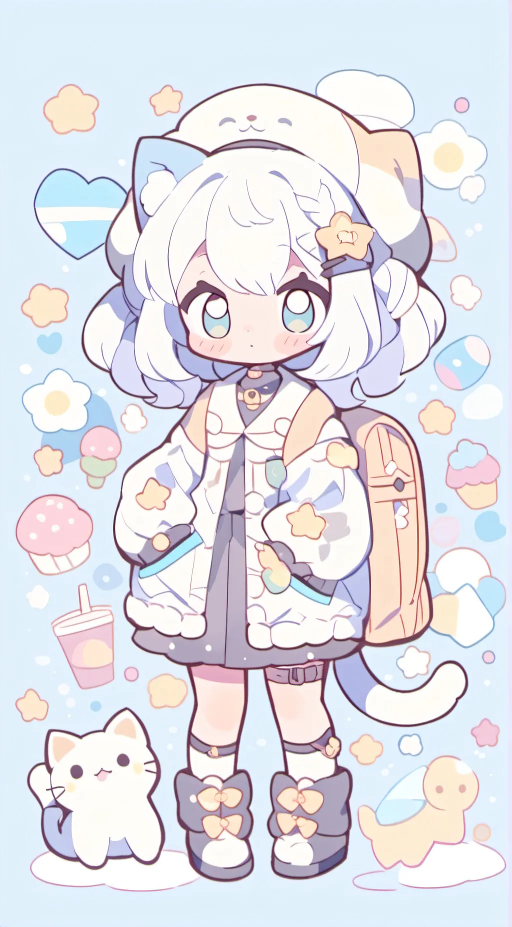 ai character: meow nya mew background