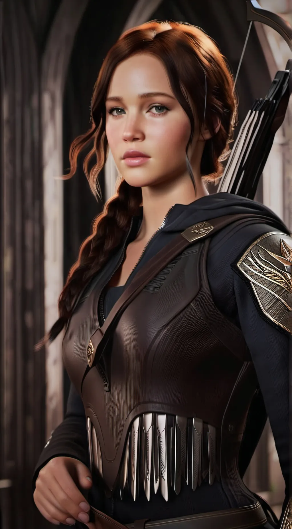 ai character: Katniss Everdeen  background