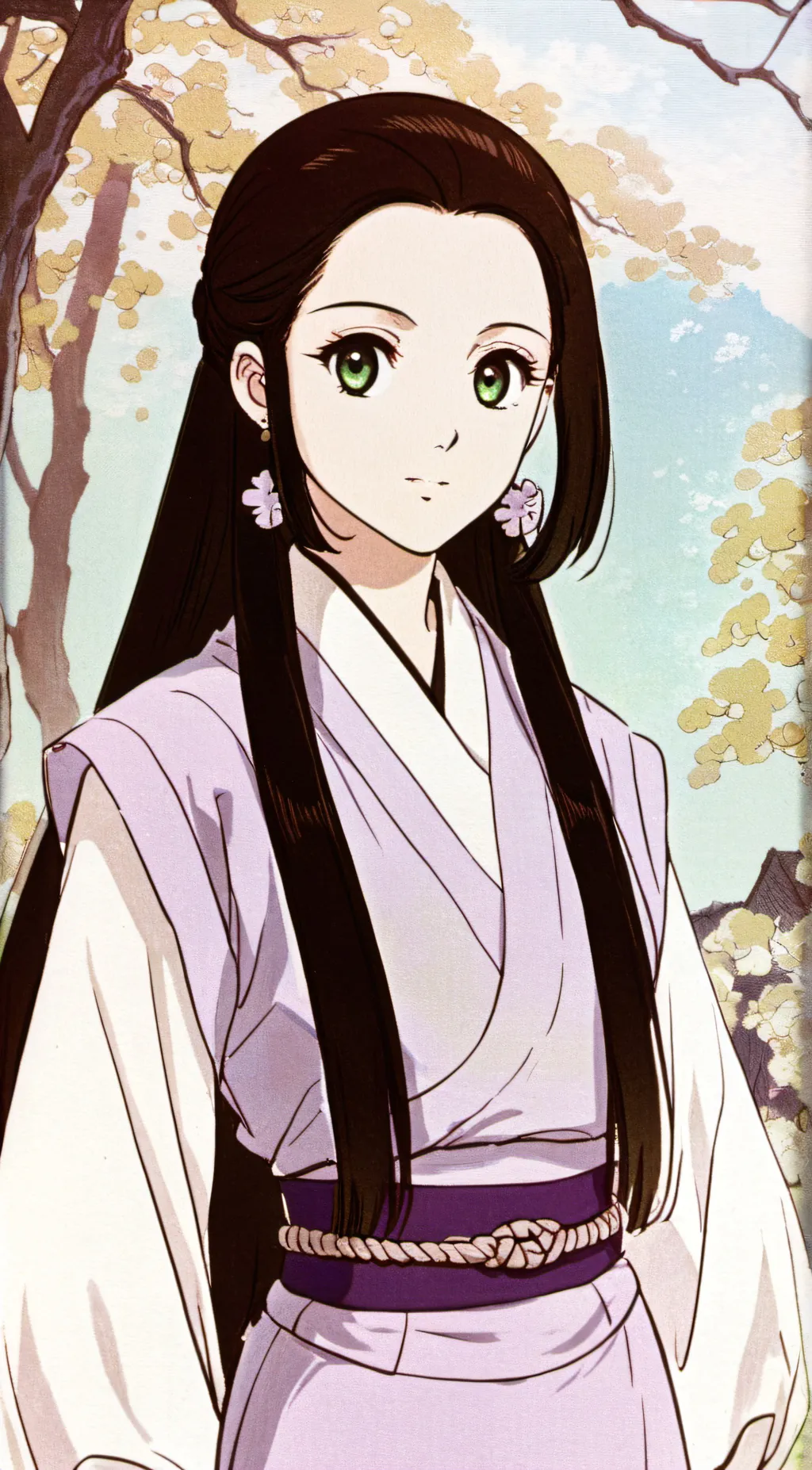 ai character: nezuko background