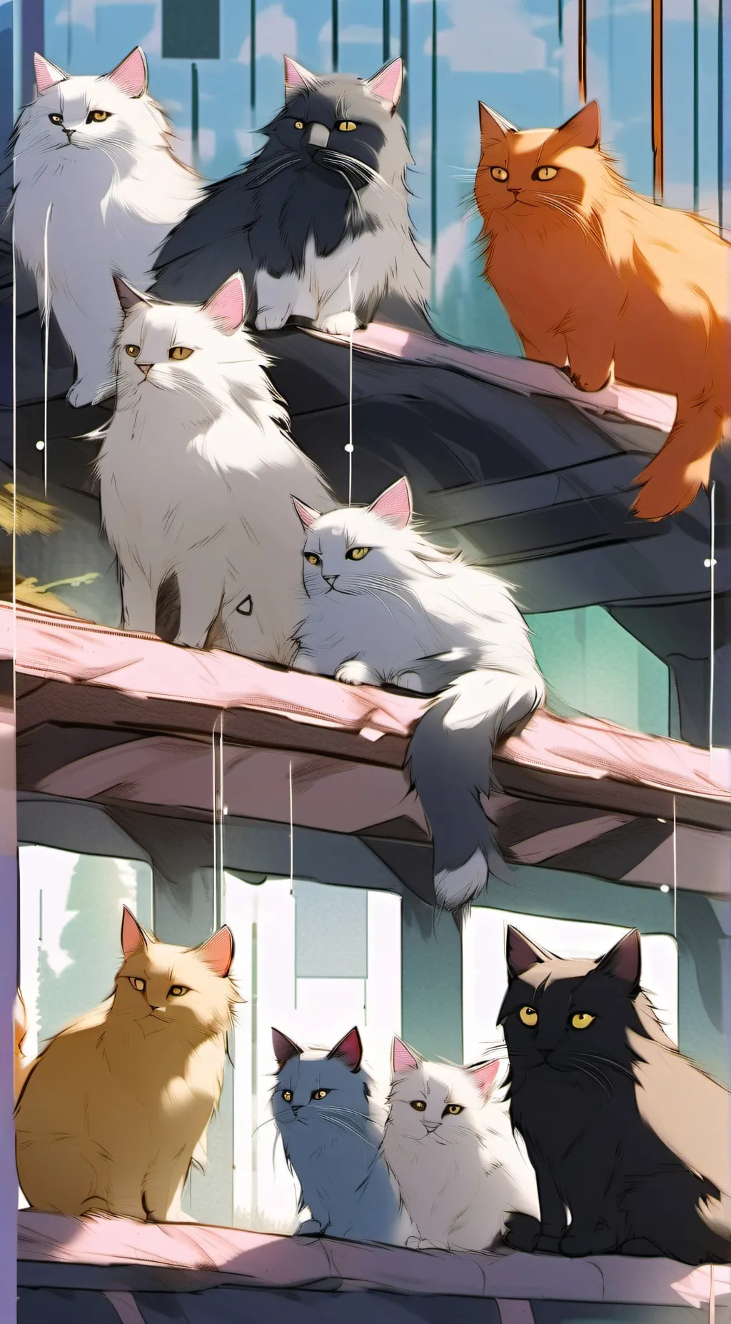 ai character: cat carer background