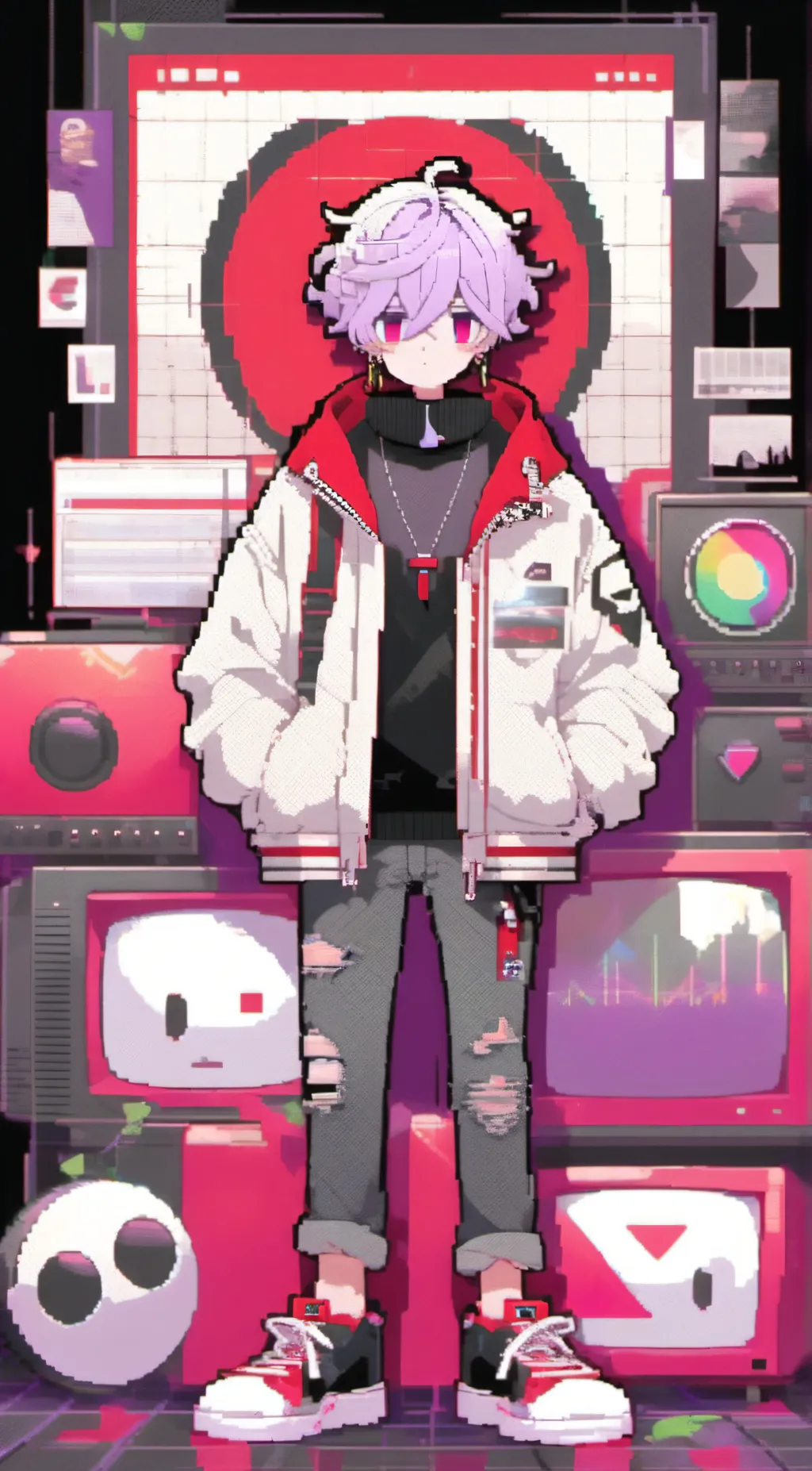 ai character: rectro background