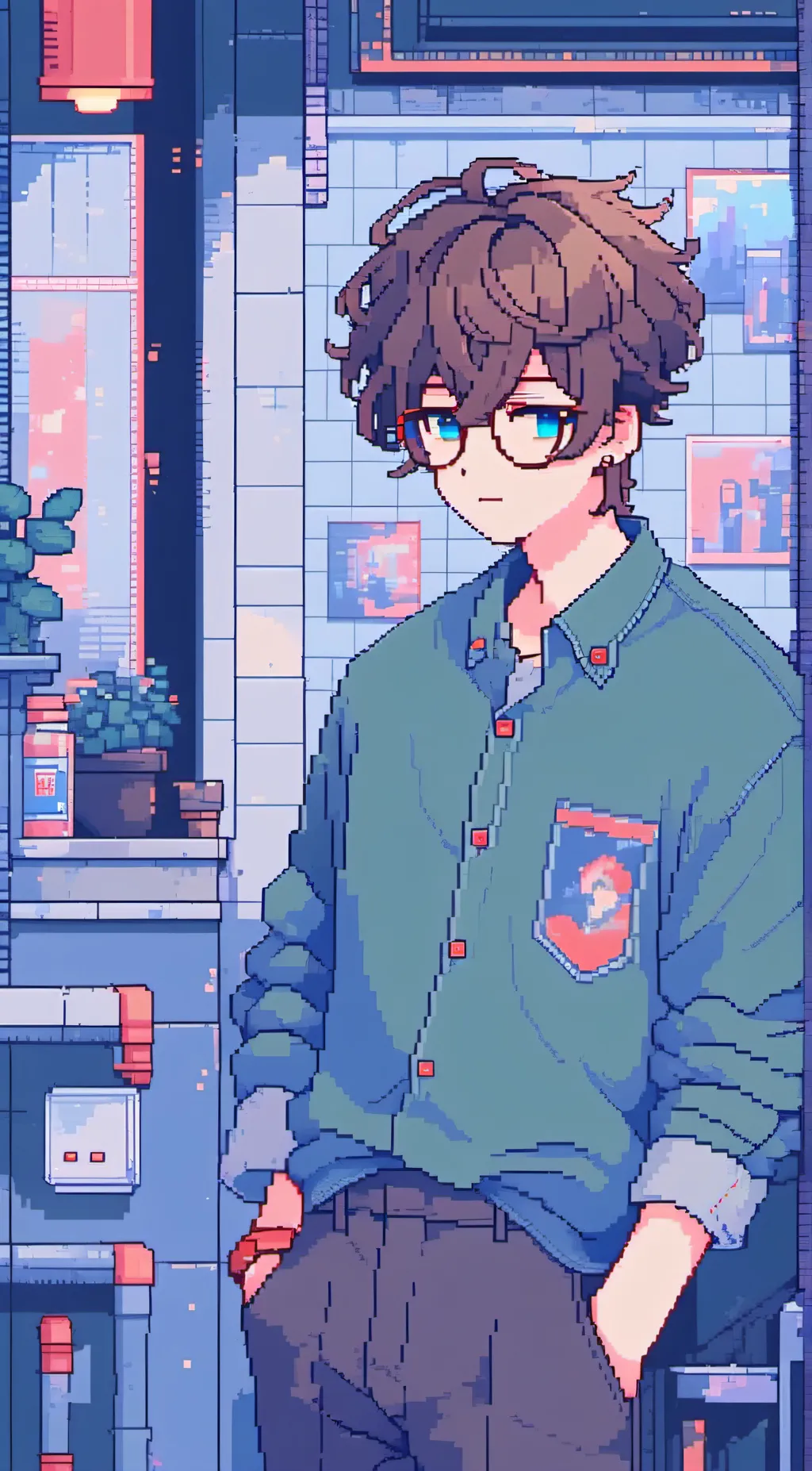 ai character: Baldi background