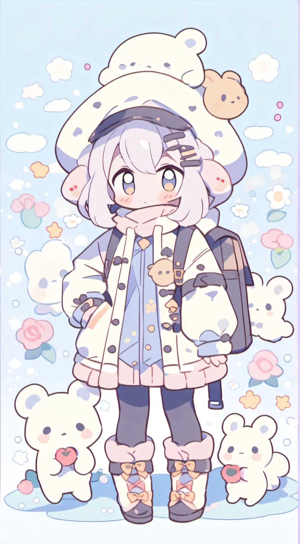 ai character: cinnamonroll background