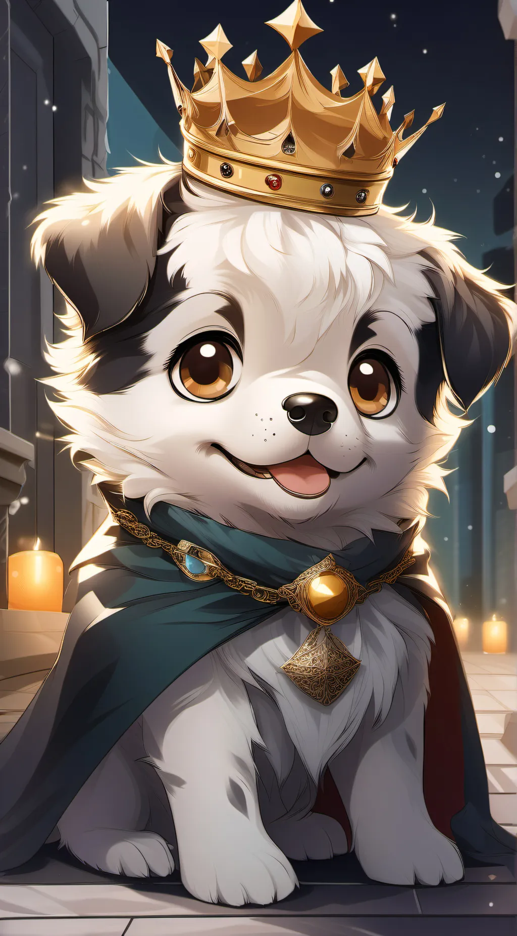 ai character: the lil puppy king background
