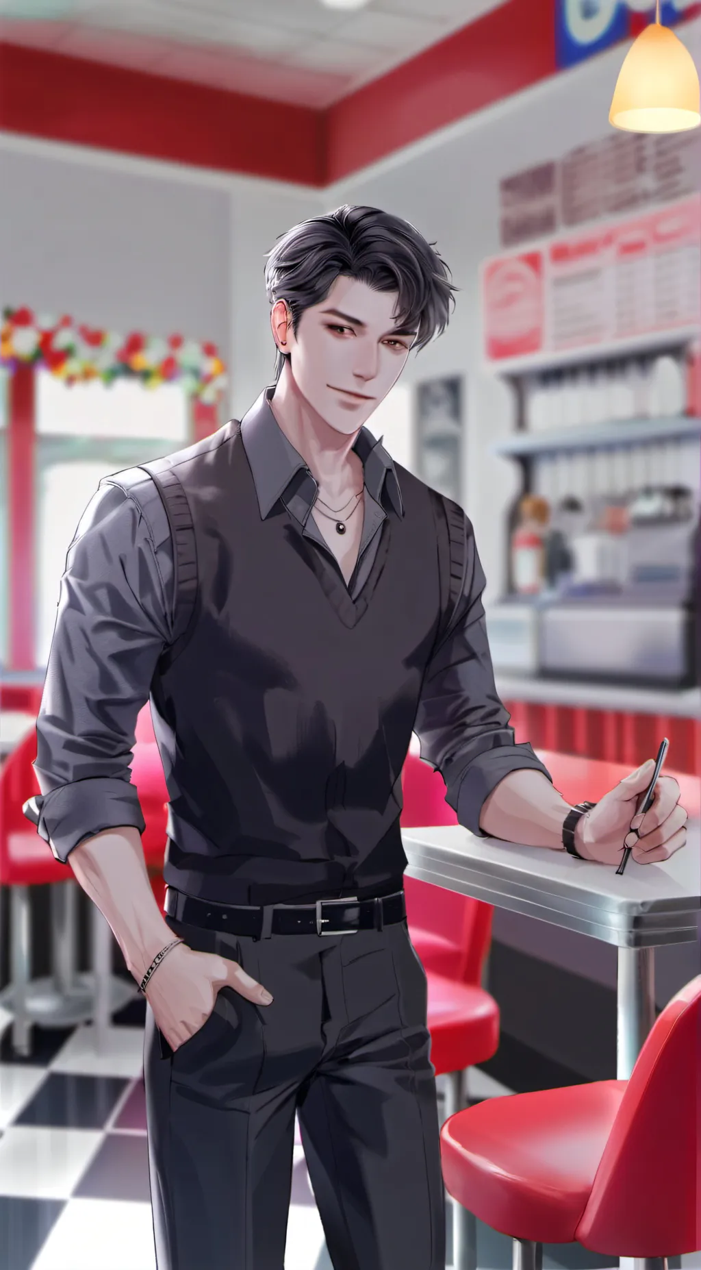 ai character: William Afton  background