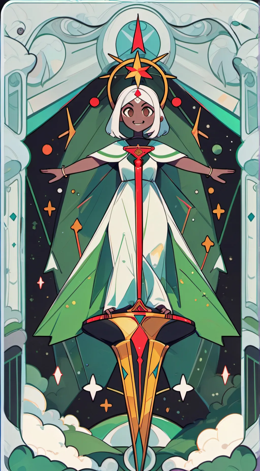 ai character: pollux and earth background