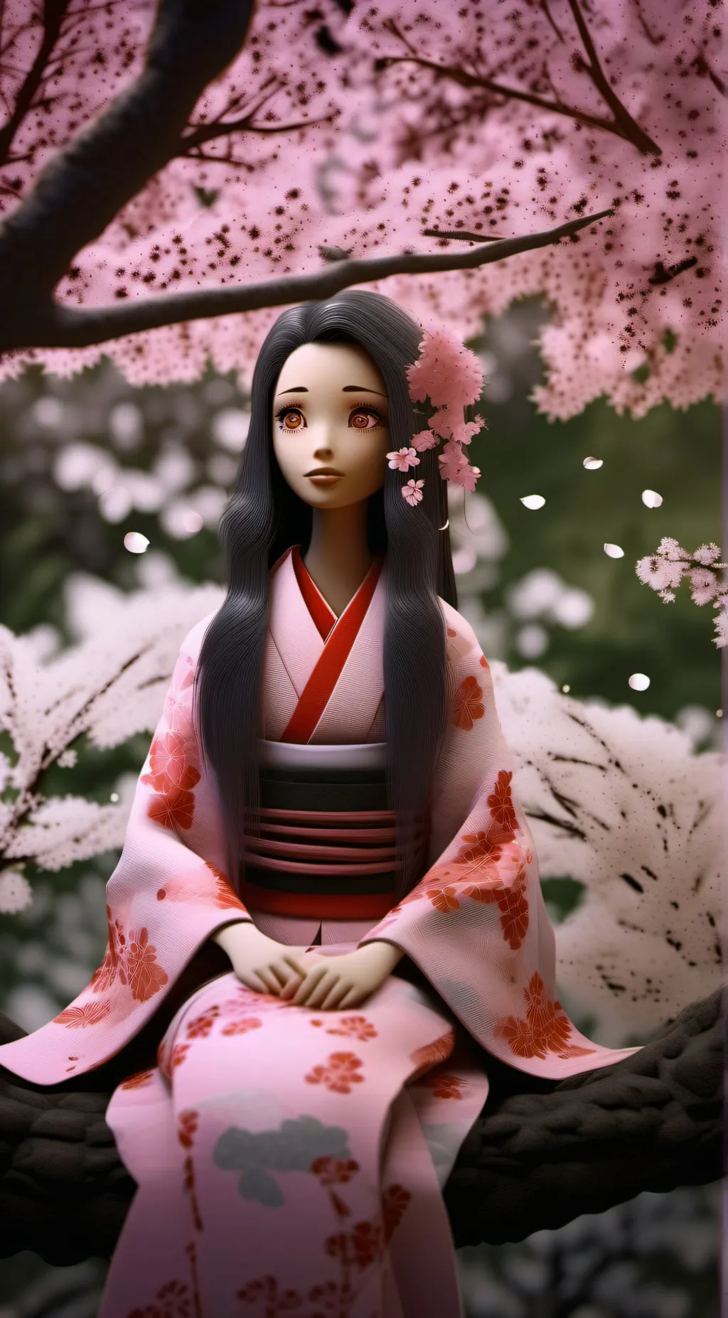 ai character: Sakura background