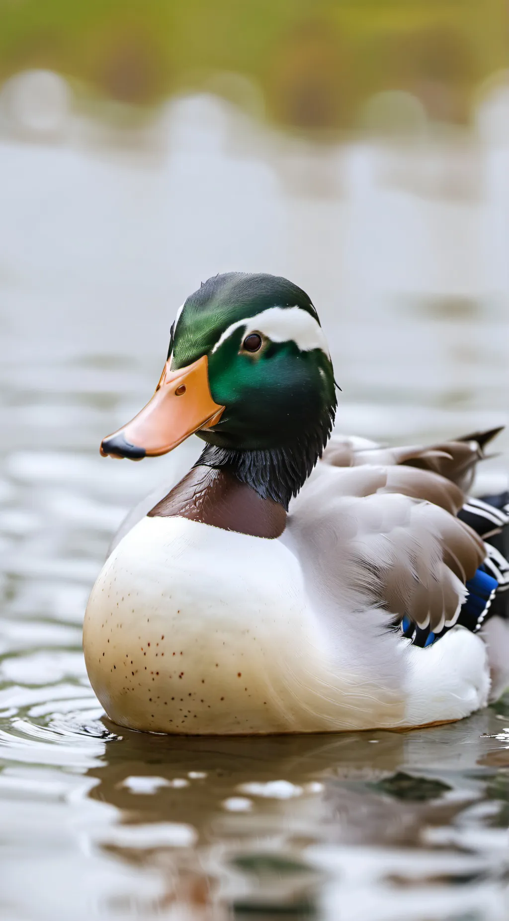 ai character: Duck.  background