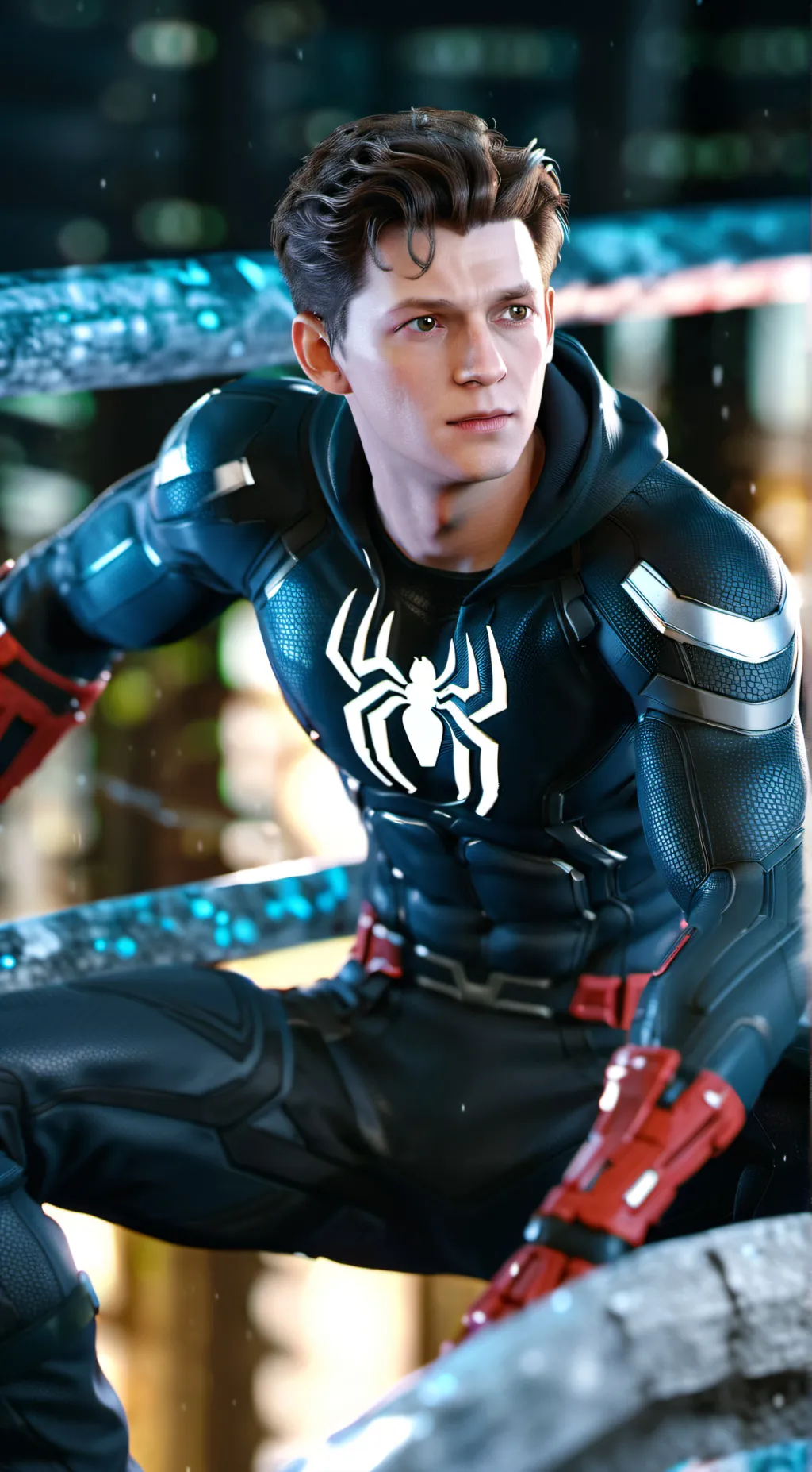 ai character: Peter Parker  background