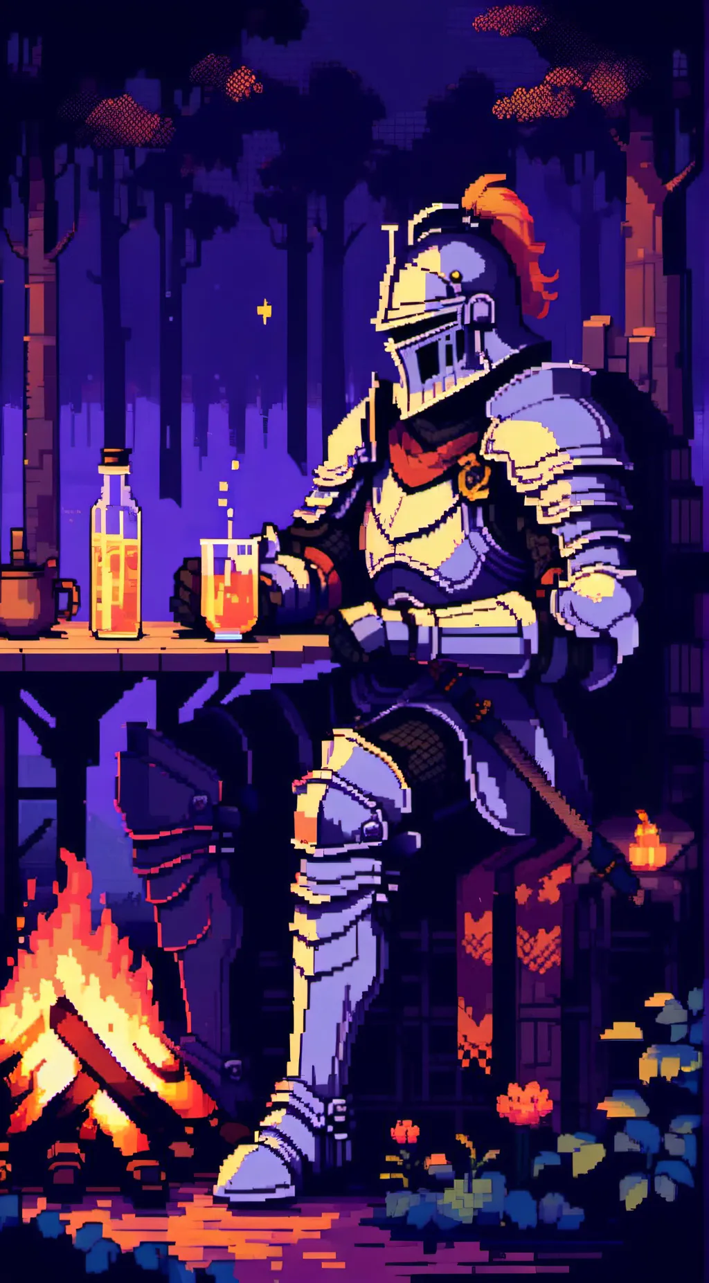 ai character: Knight of rest background