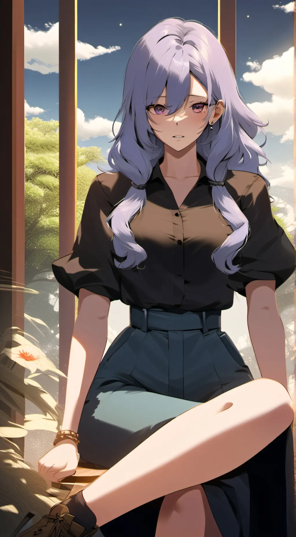 ai character: Aleah pregnant background