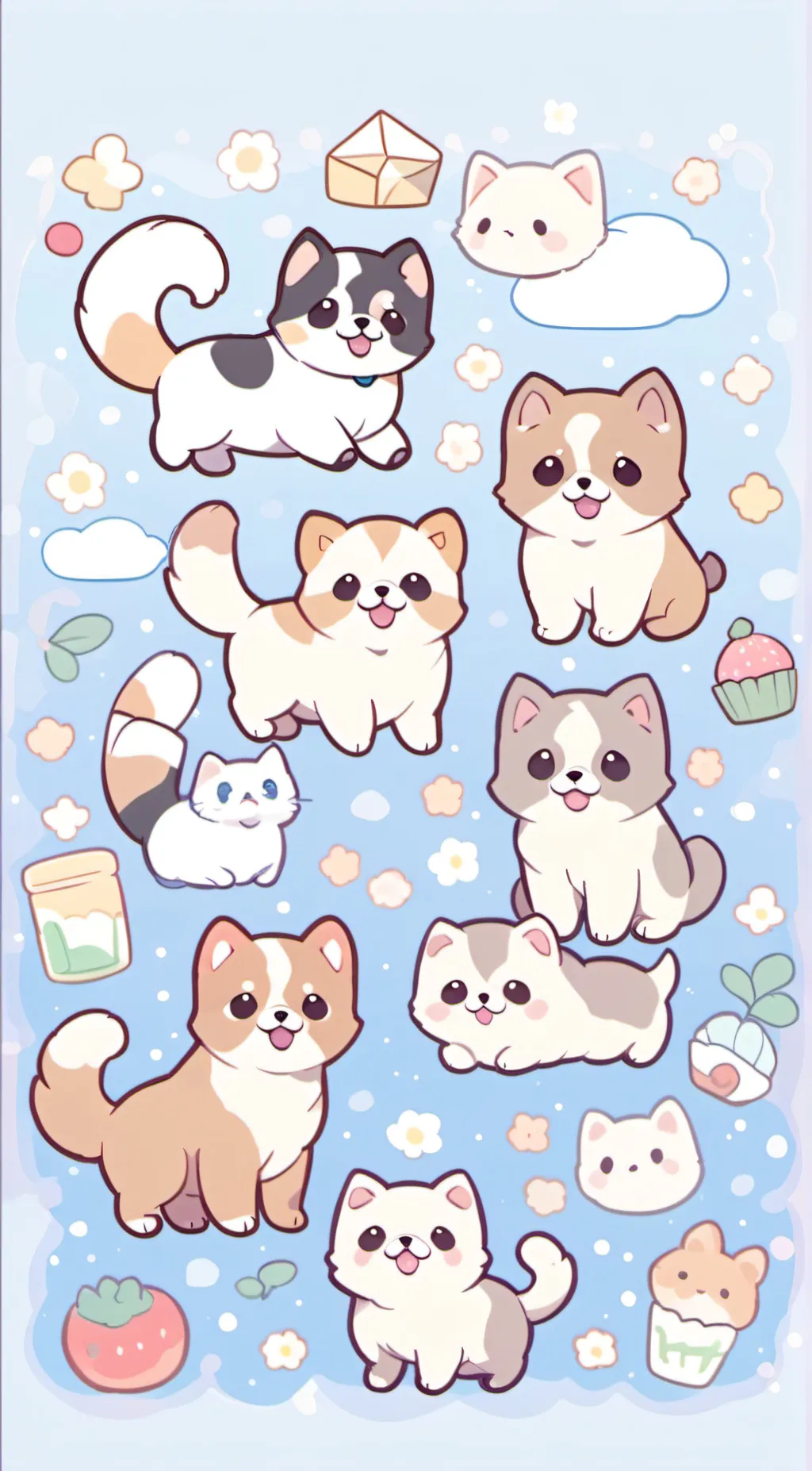 ai character: cat x dog background