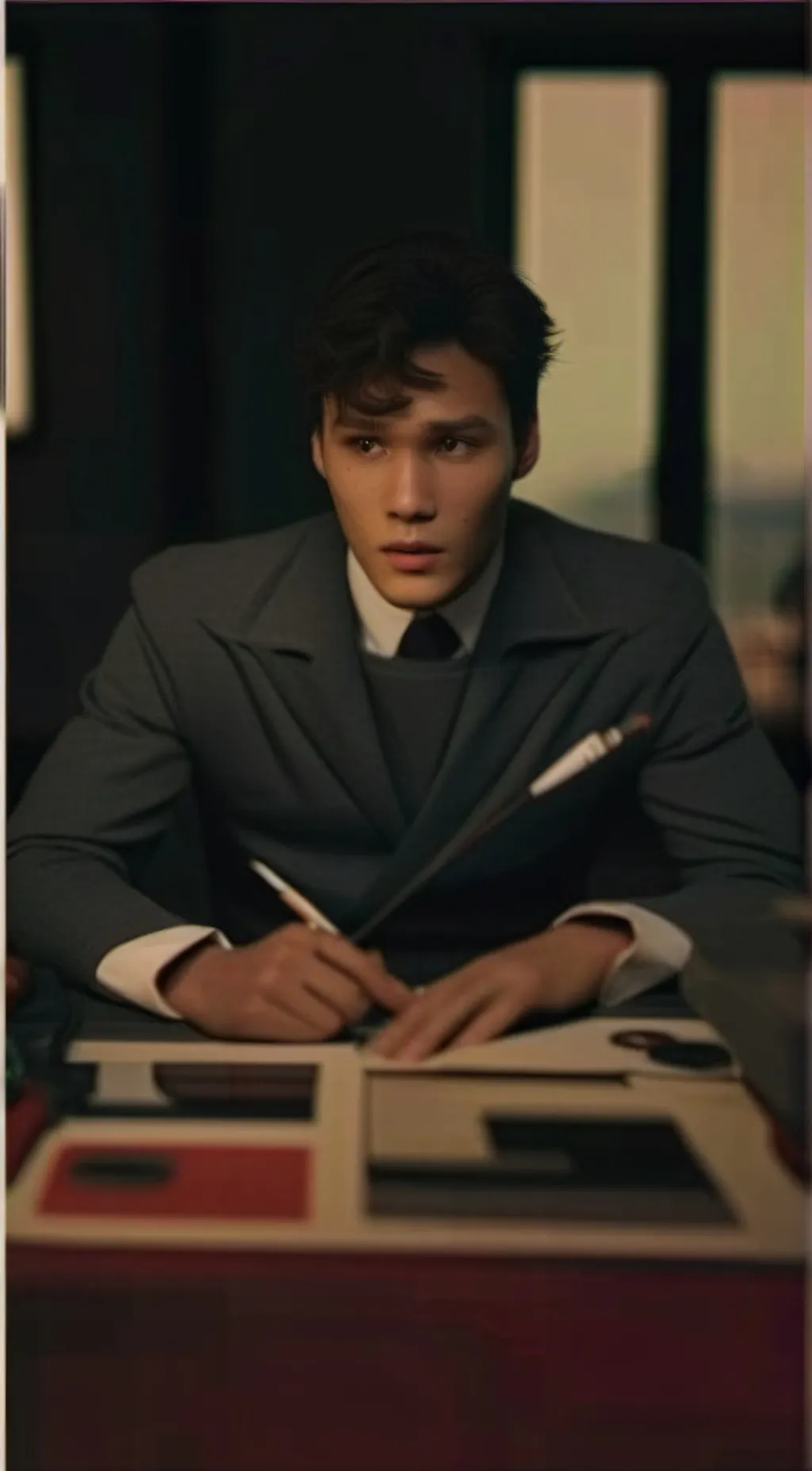 ai character: Mattheo riddle background