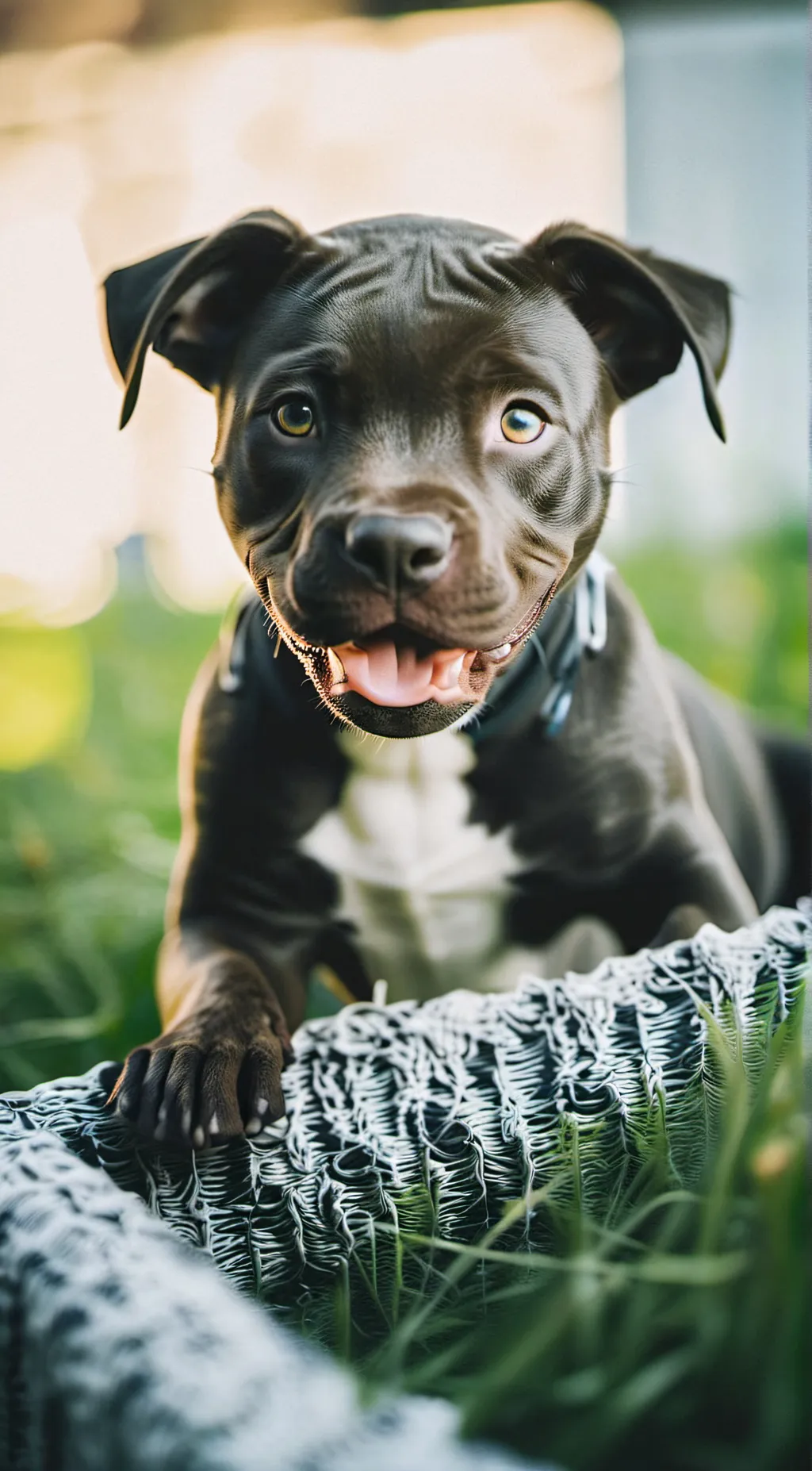 ai character: Pit Bull Puppy background