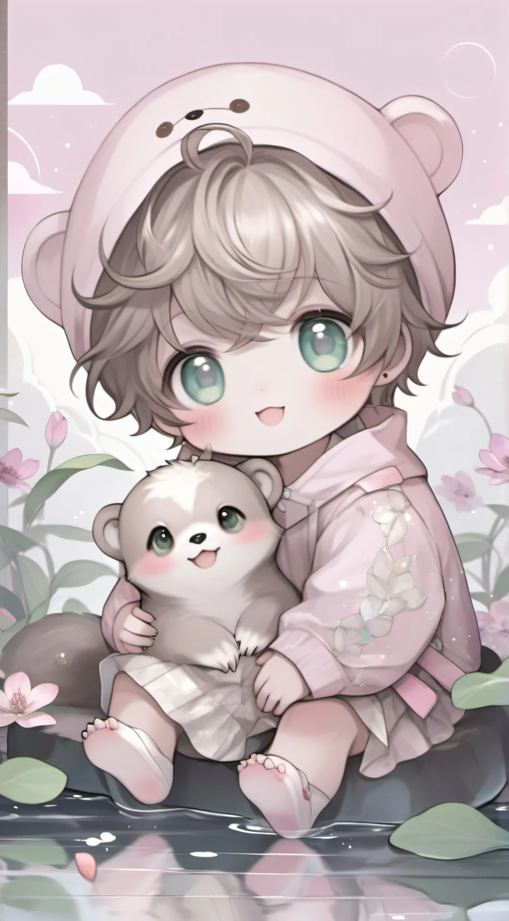 ai character: Lily and Ottie background