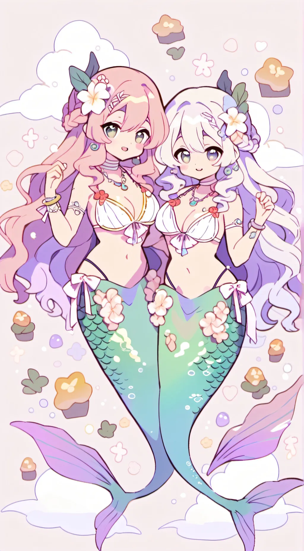 ai character: Mari and Meri background