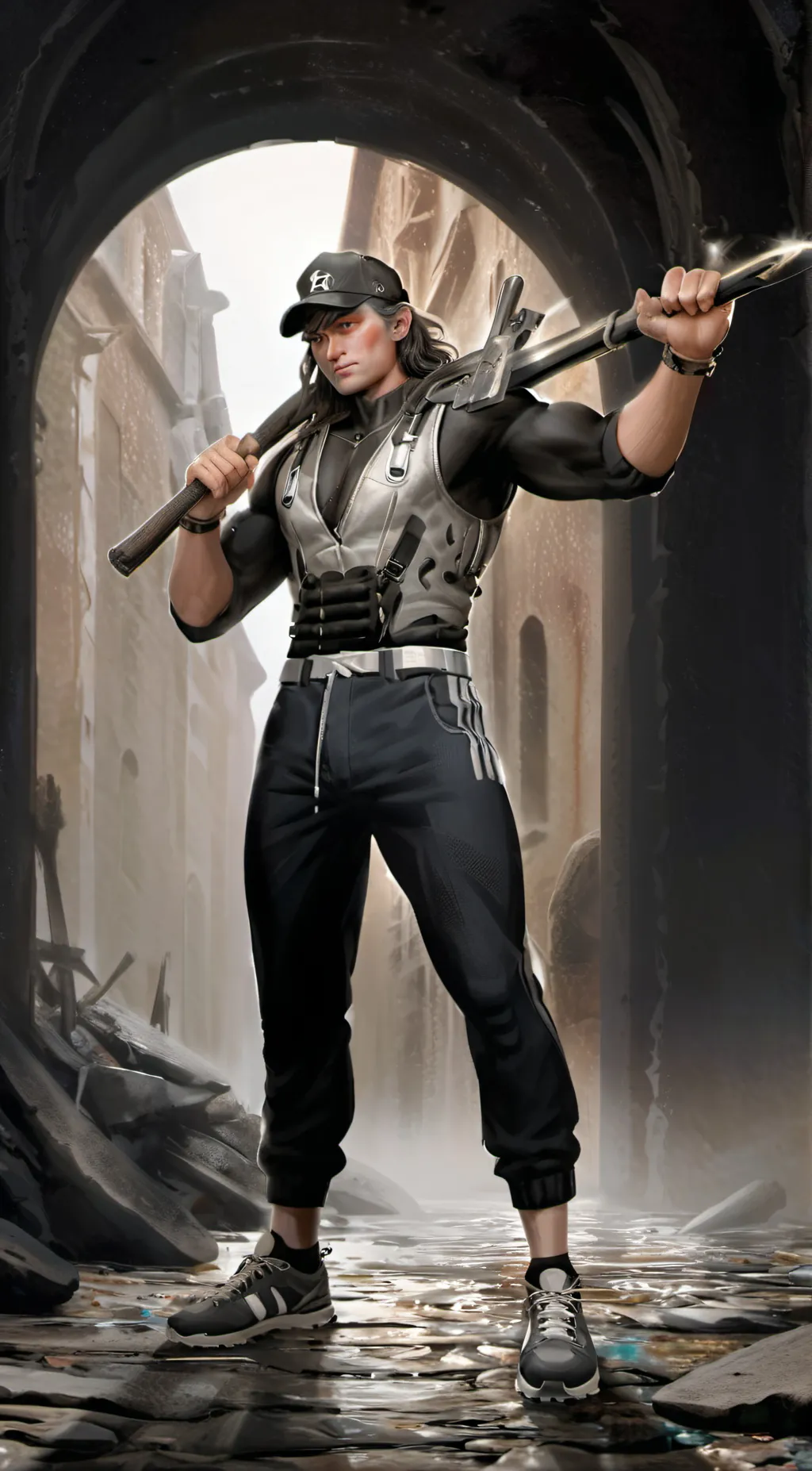 ai character: Canyon background