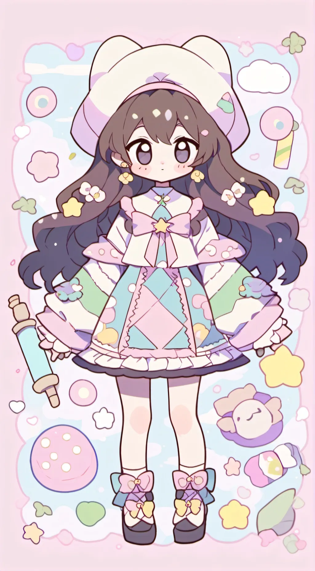 ai character: Flower background