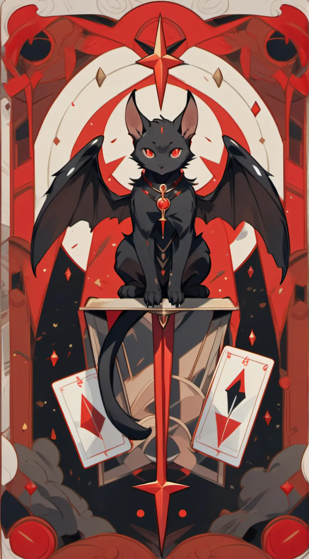 ai character: Boys summon kitten background