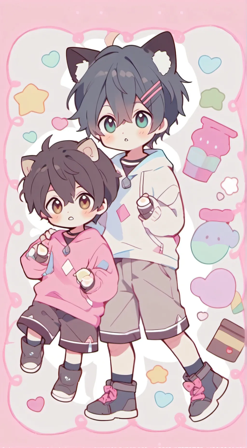 ai character: Miko and Ollie background