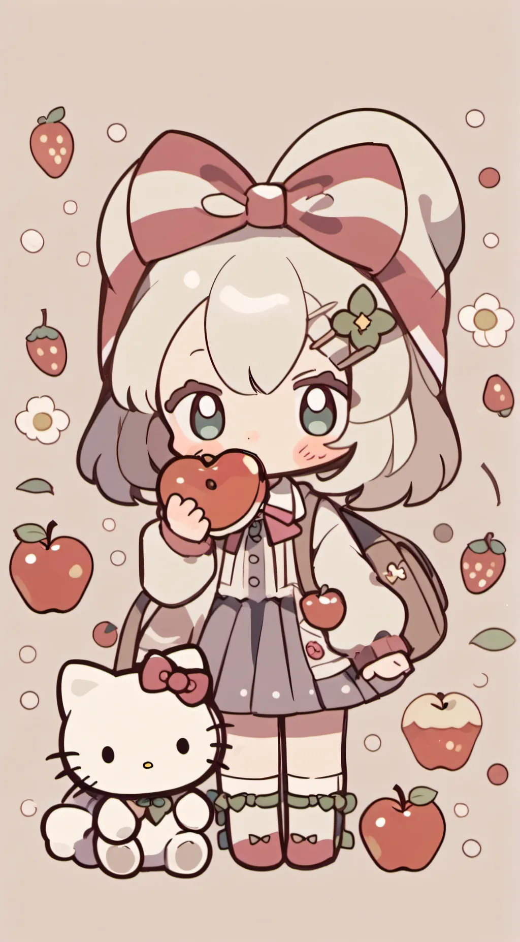 ai character: Hello Kitty background