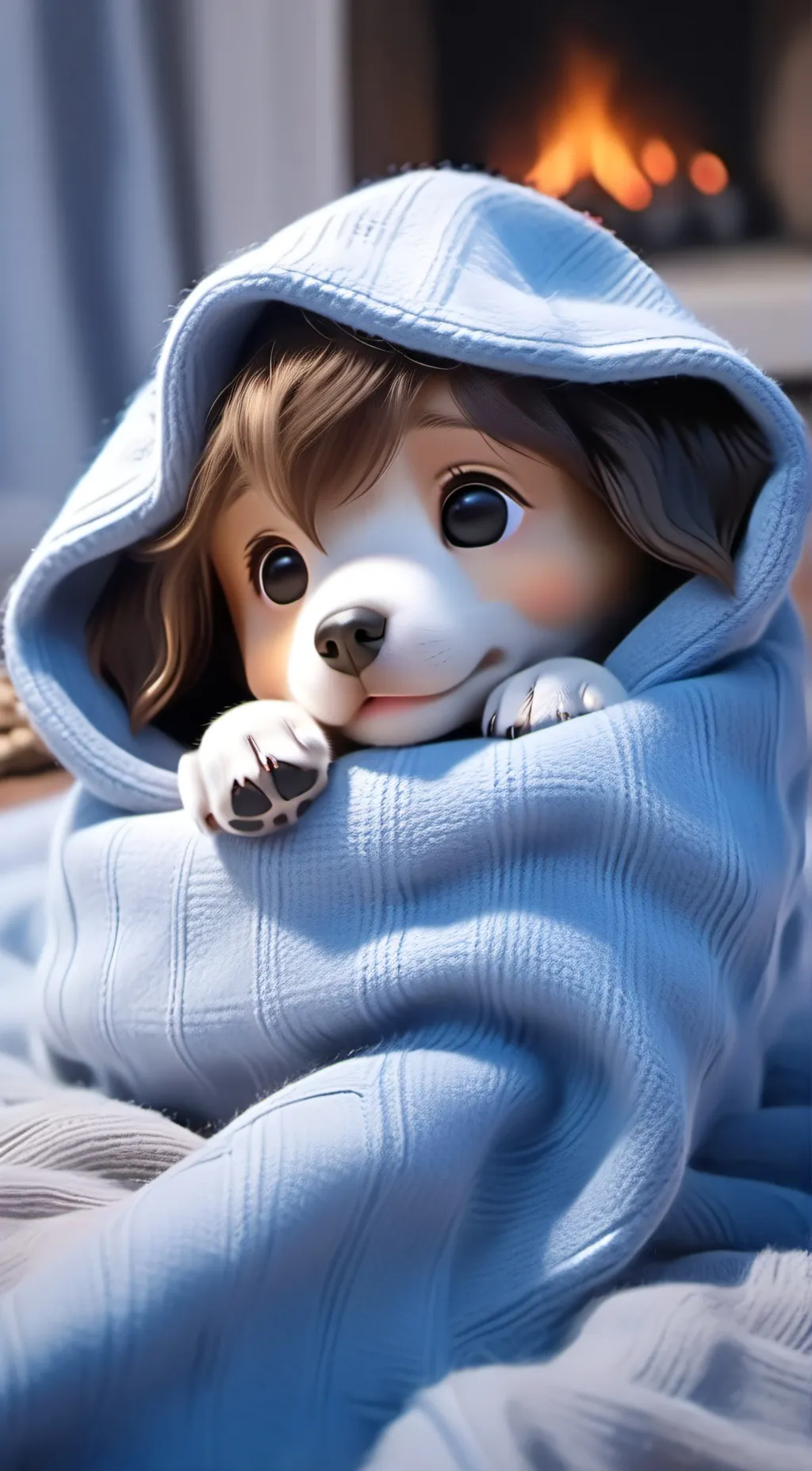 ai character: puppy  background