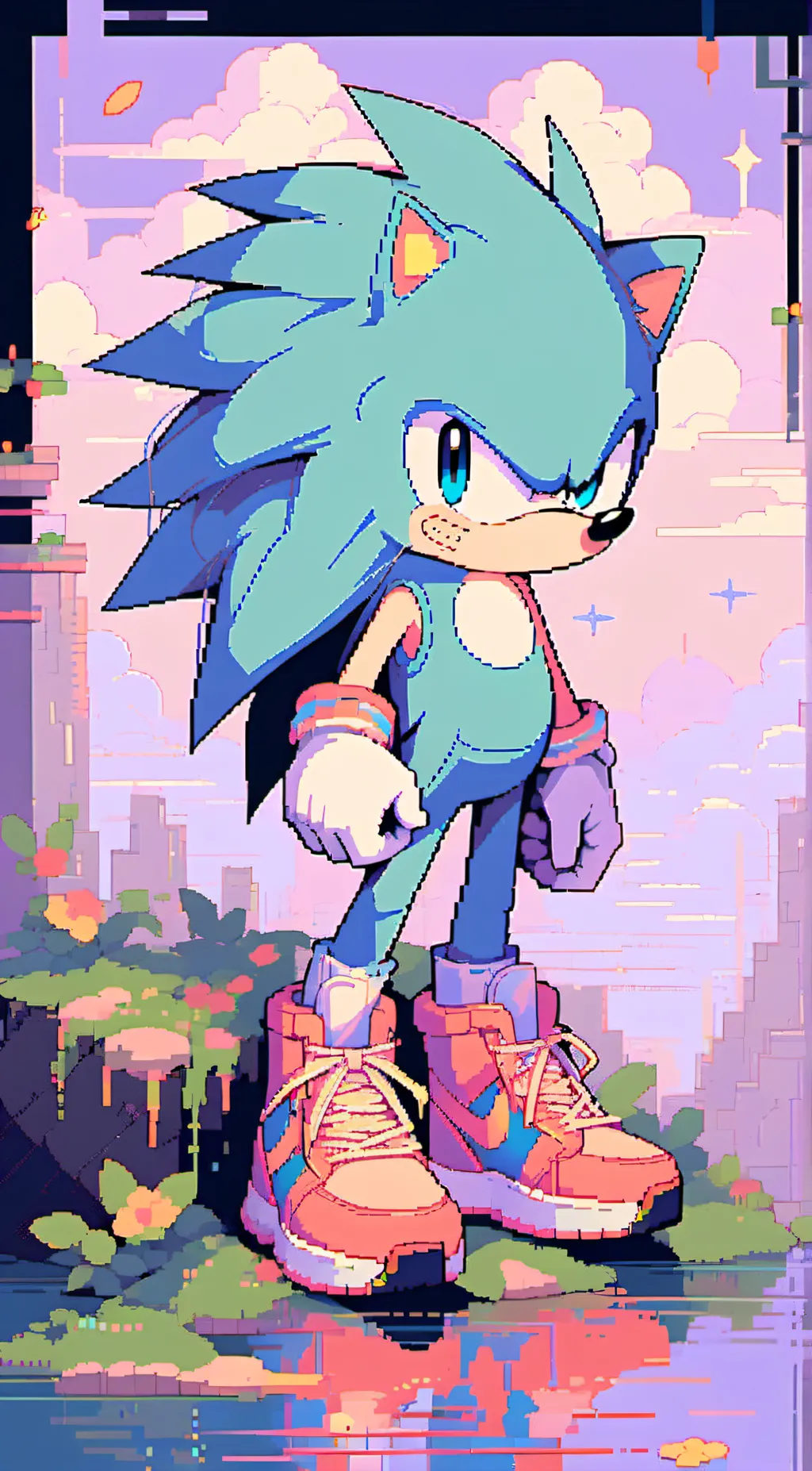 ai character: Sonic-the-hedgehog background