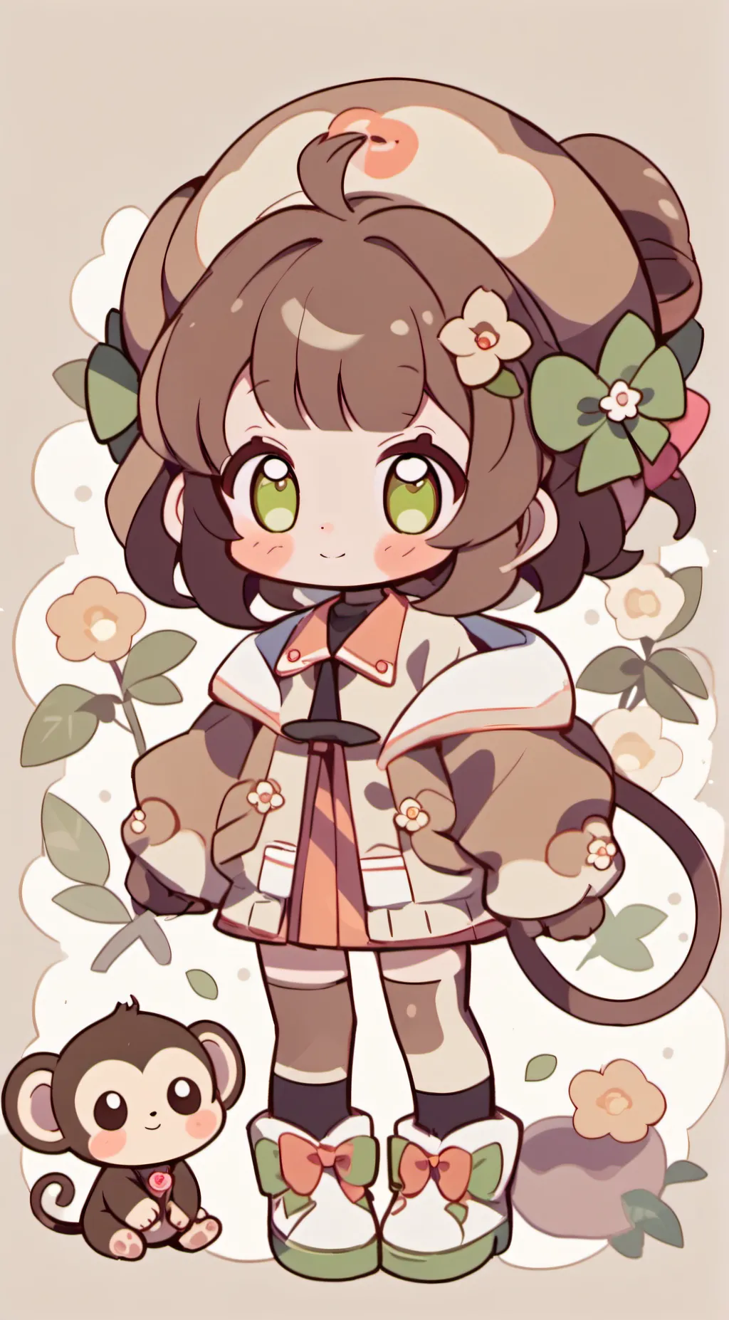 ai character: monkey companion  background