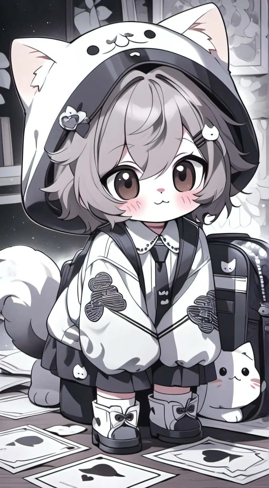 ai character: cute boykisser background