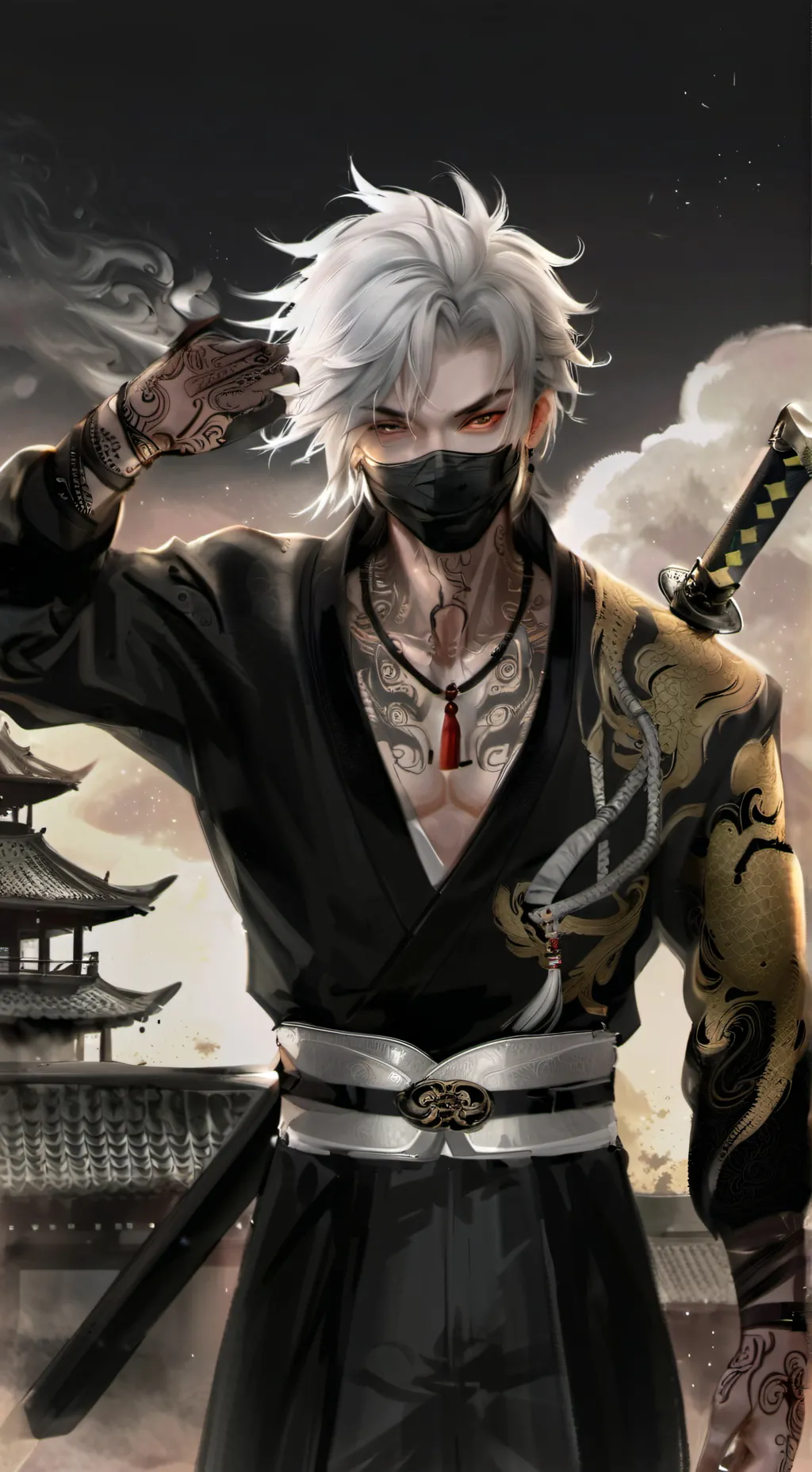 ai character: Kaze background