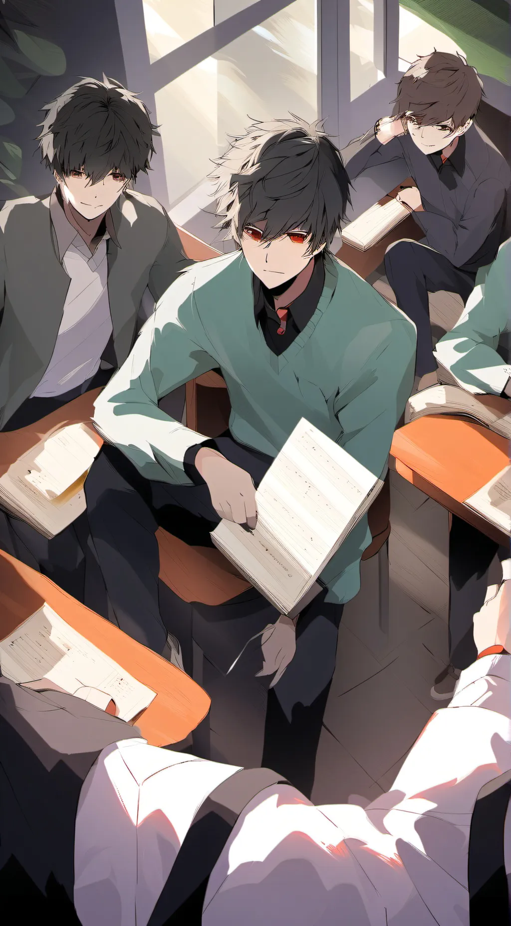 ai character: all boys school background