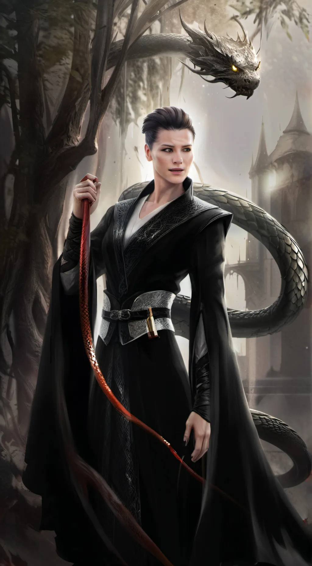 ai character: Medusa background