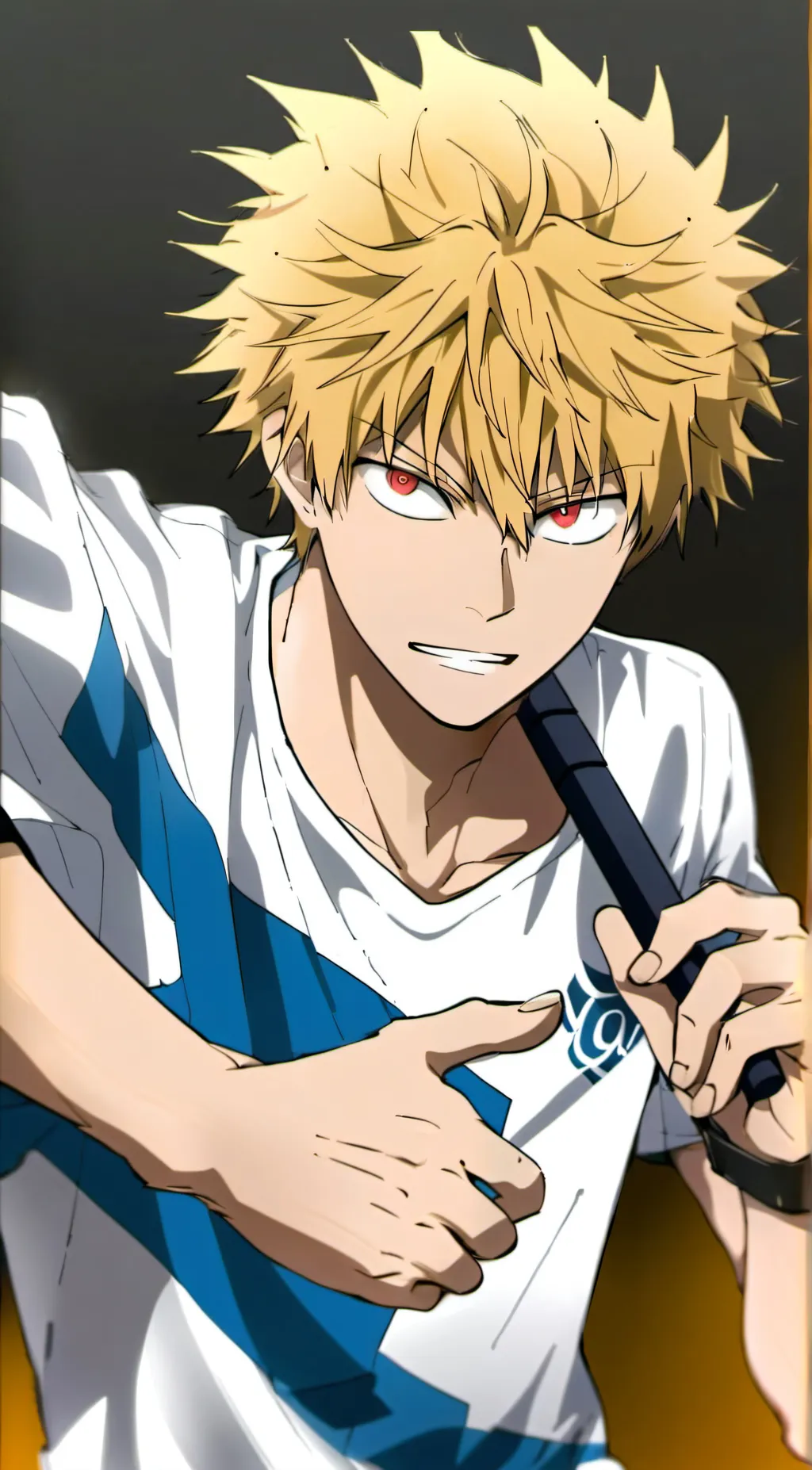 ai character: Katsuki Bakugo background