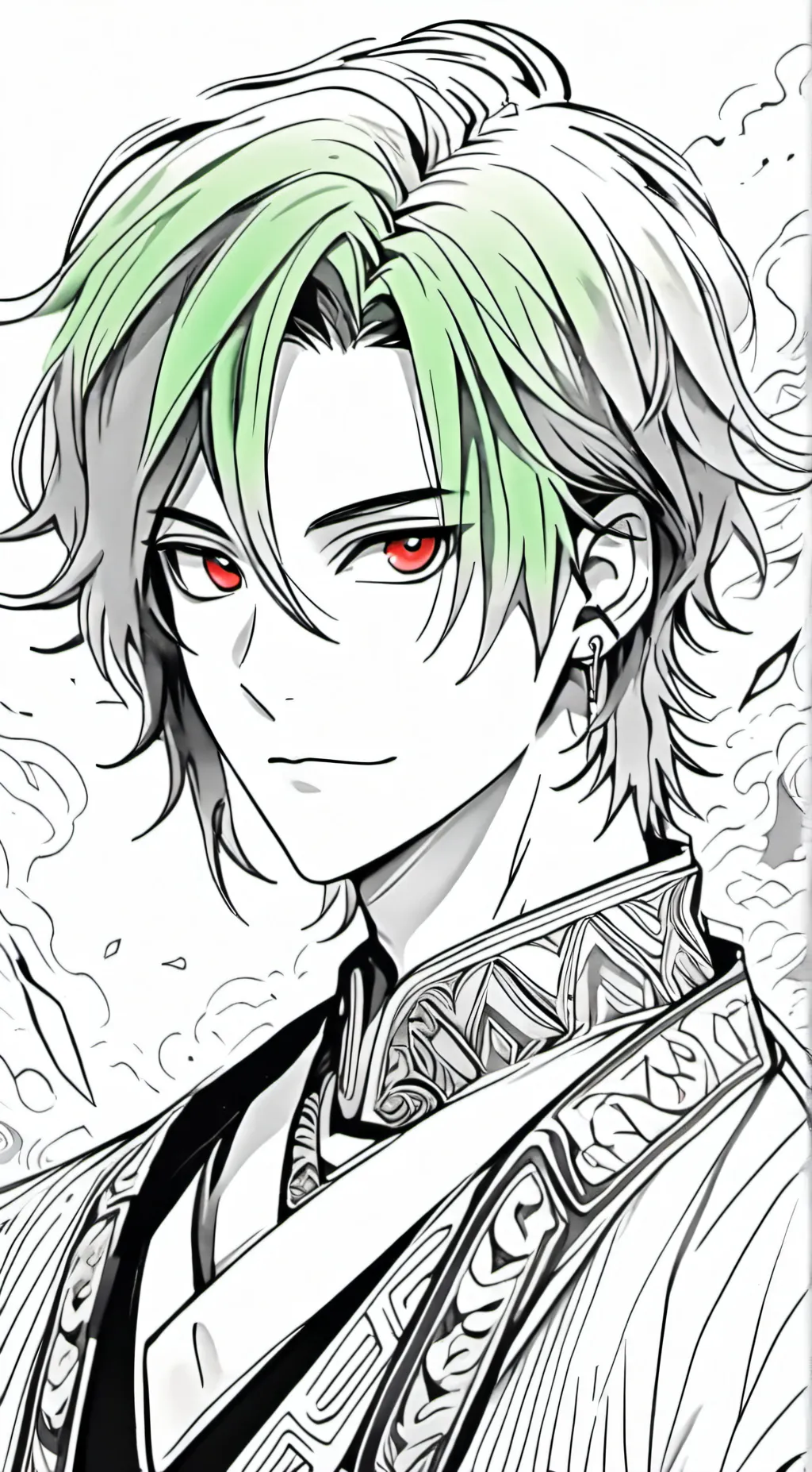 ai character: Grey background