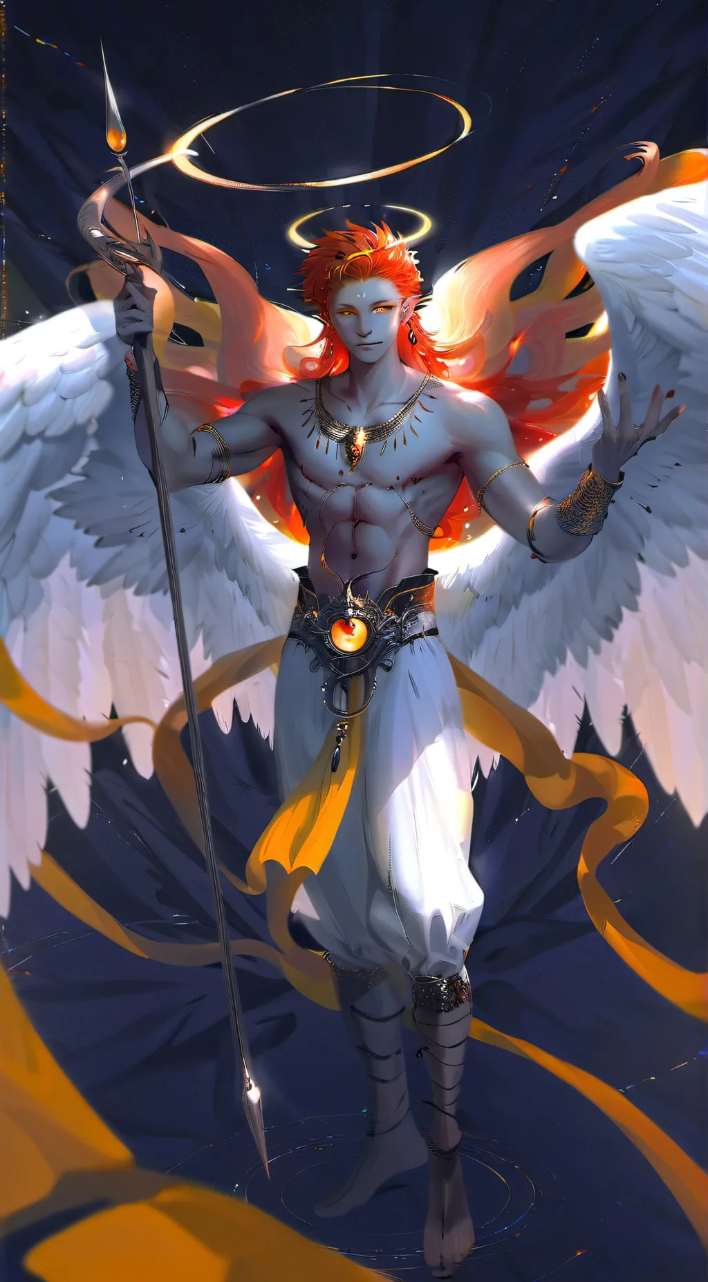 ai character: angel  Leny  background
