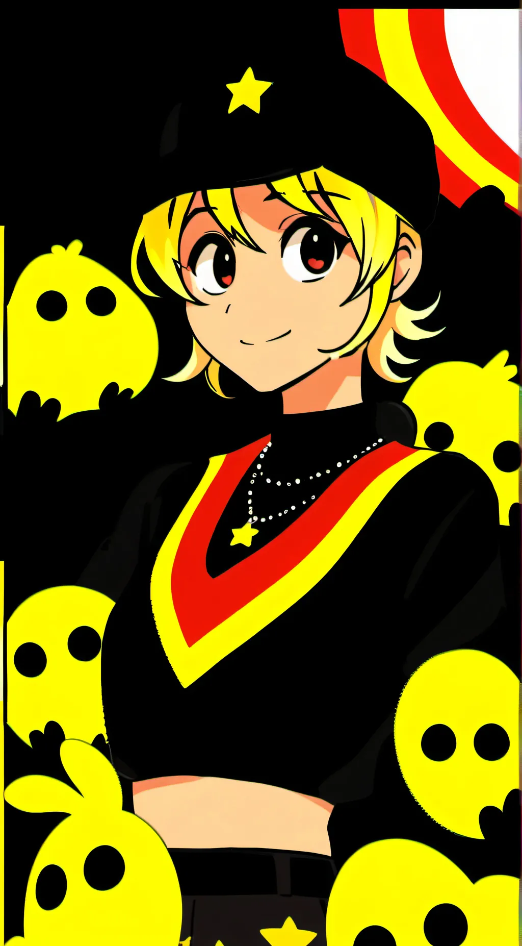 ai character: girl kicken background