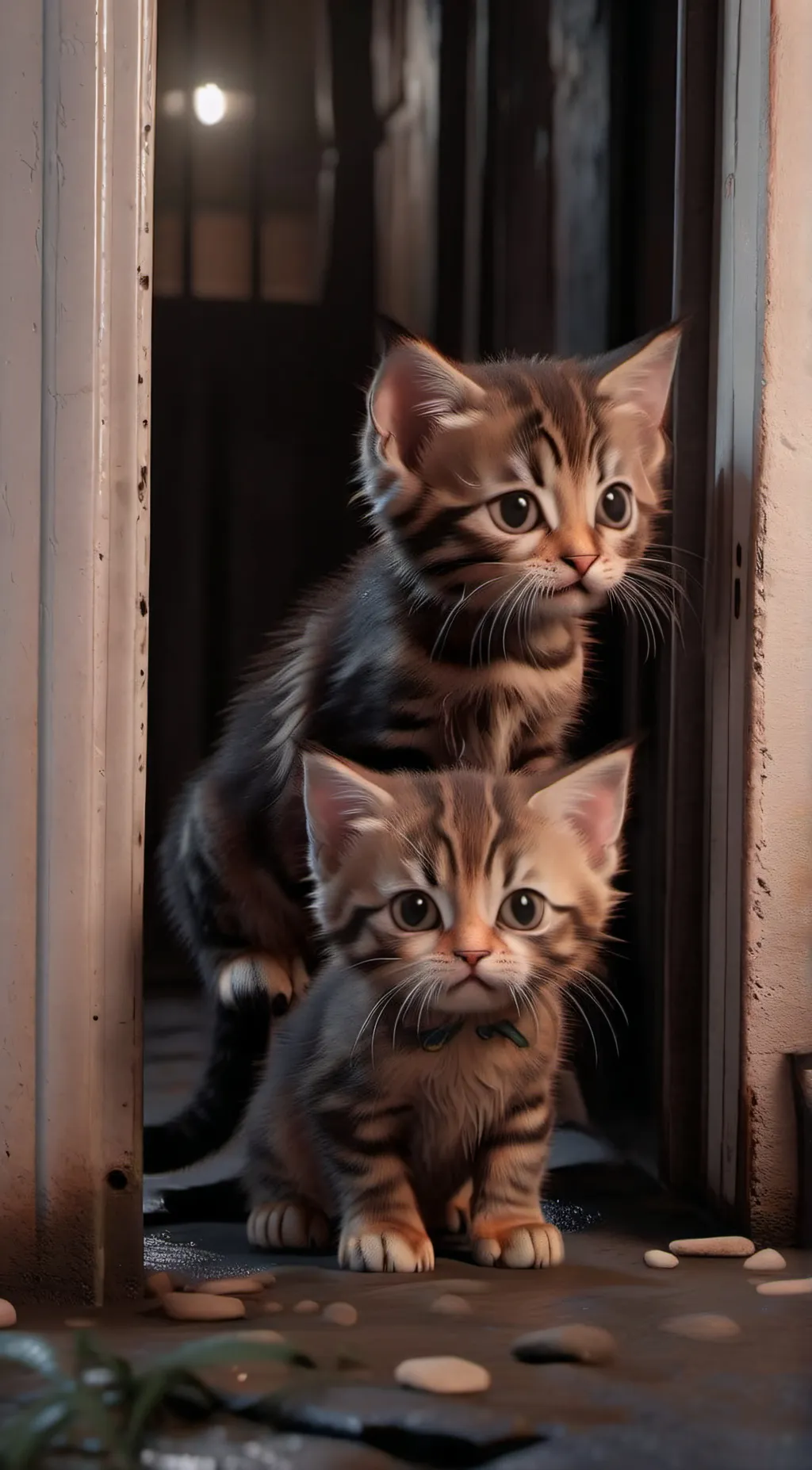 ai character: kitten  background