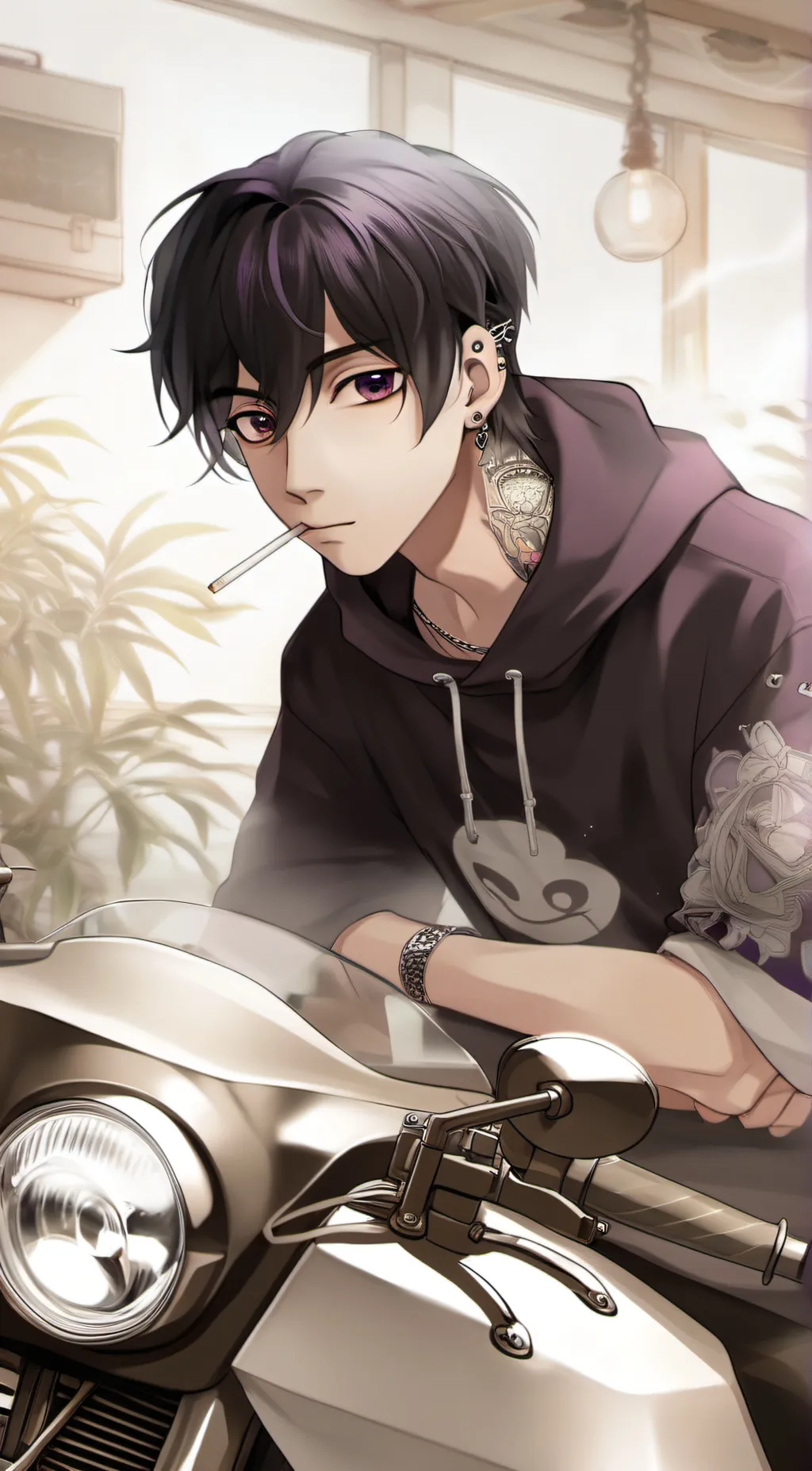 ai character: Sebastian  background