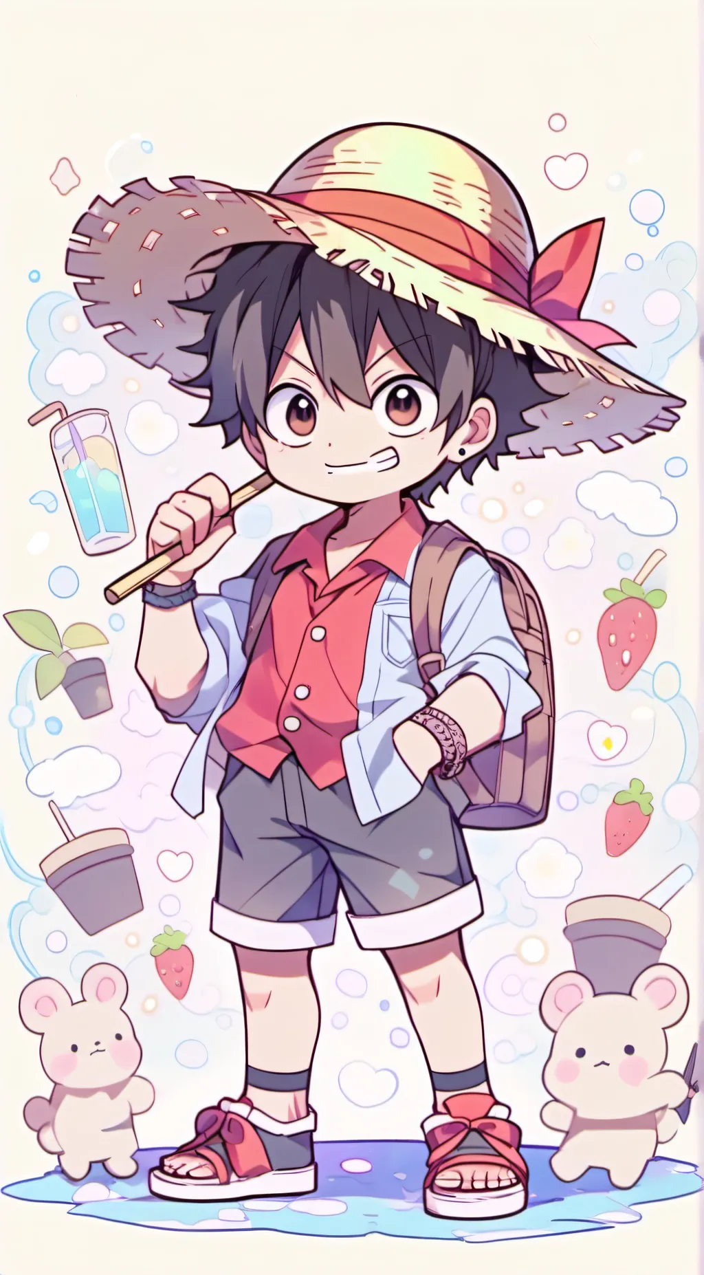 ai character: LUFFY background