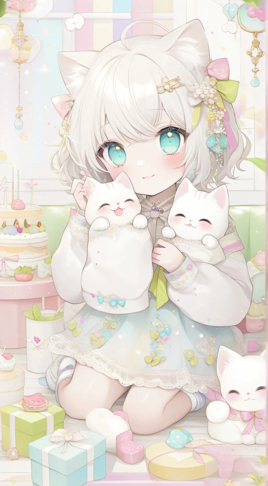 ai character: Cute Cat background