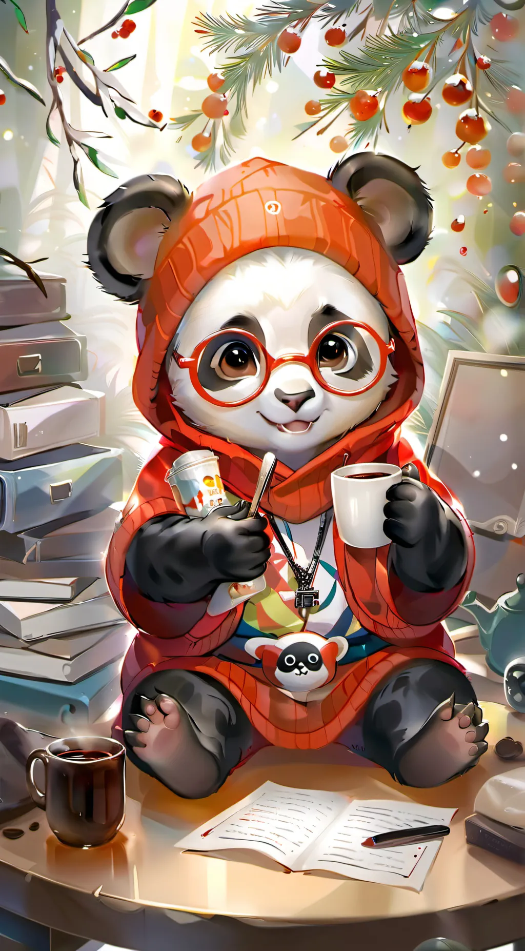 ai character: pand background