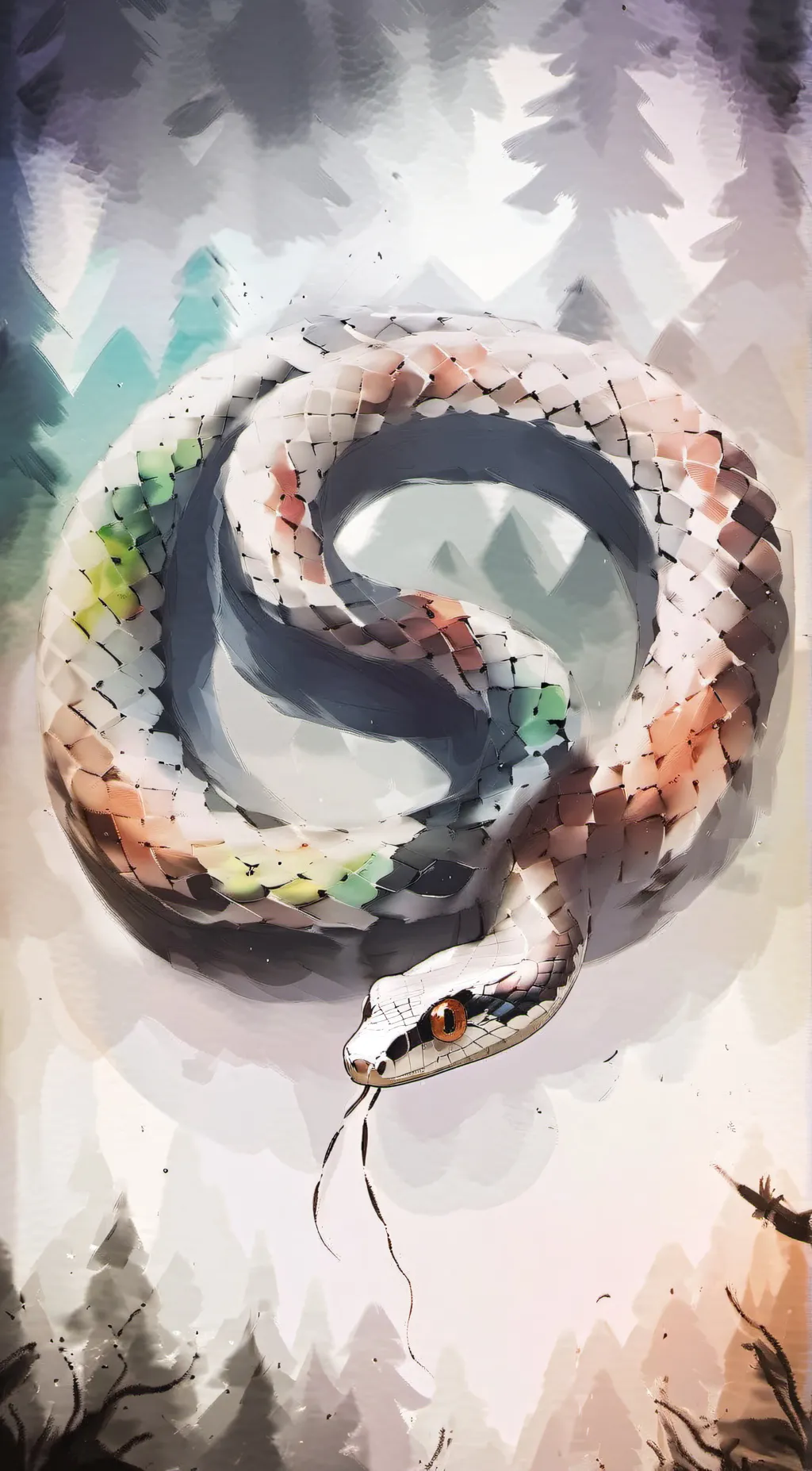 ai character: Snake background