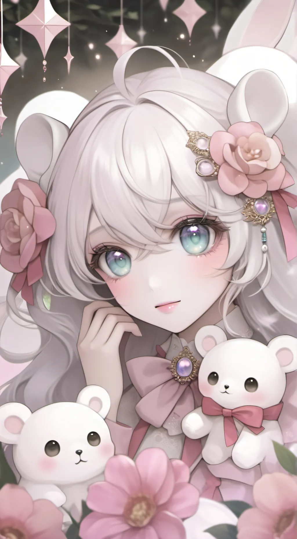 ai character: kitty  girl background