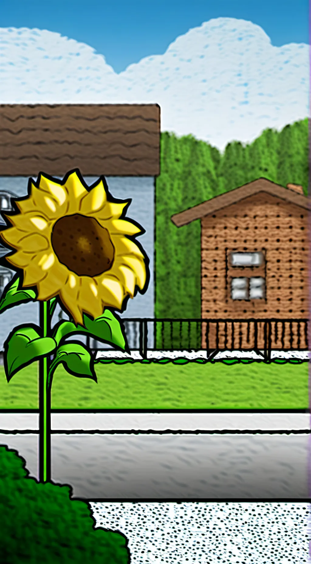 ai character: Sunflower pvz background