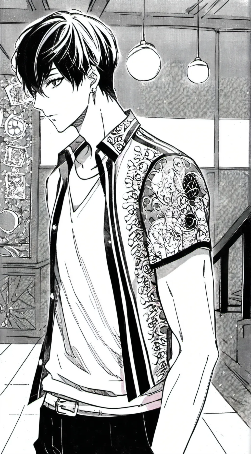 ai character:  human angel dust background