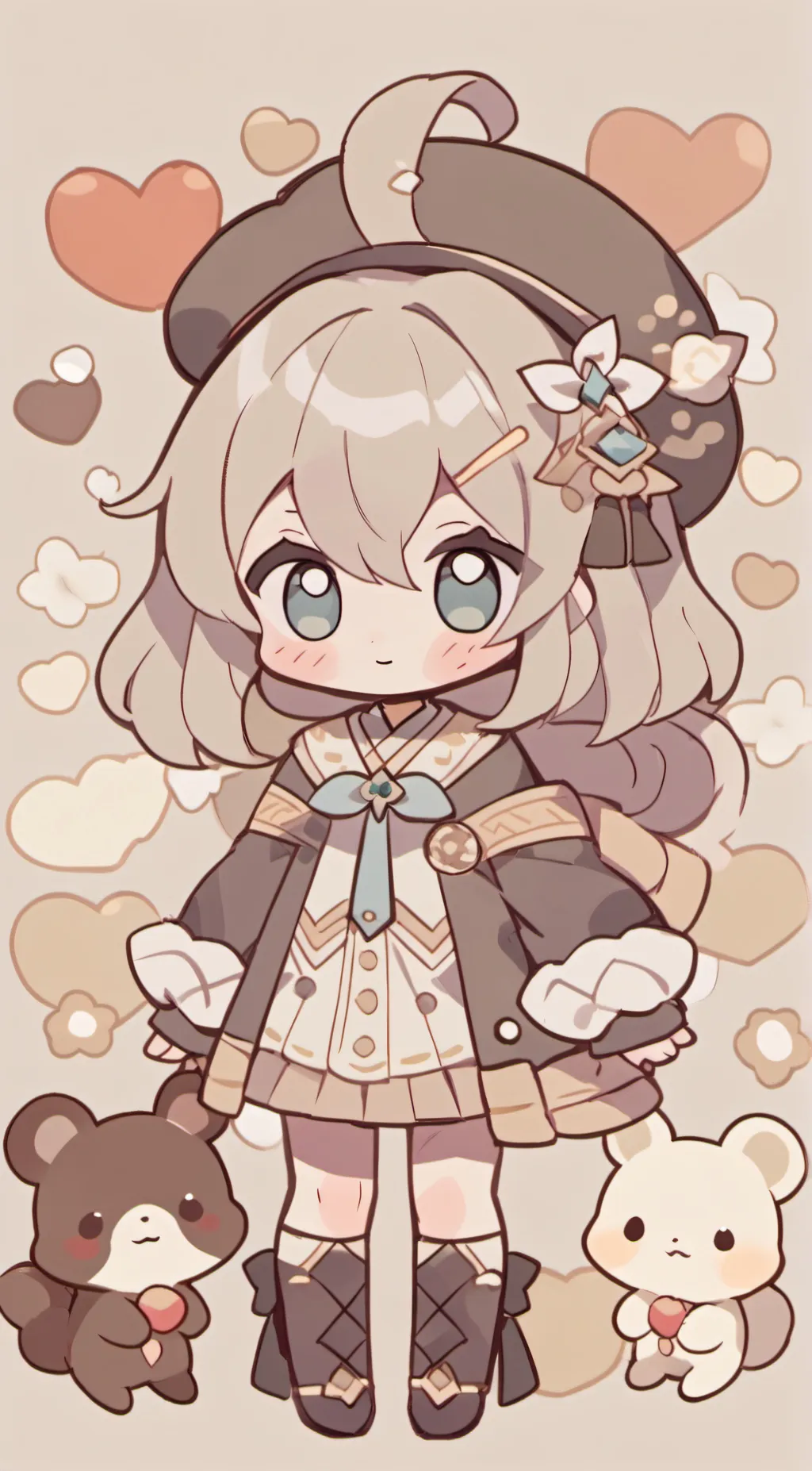 ai character: Violet background