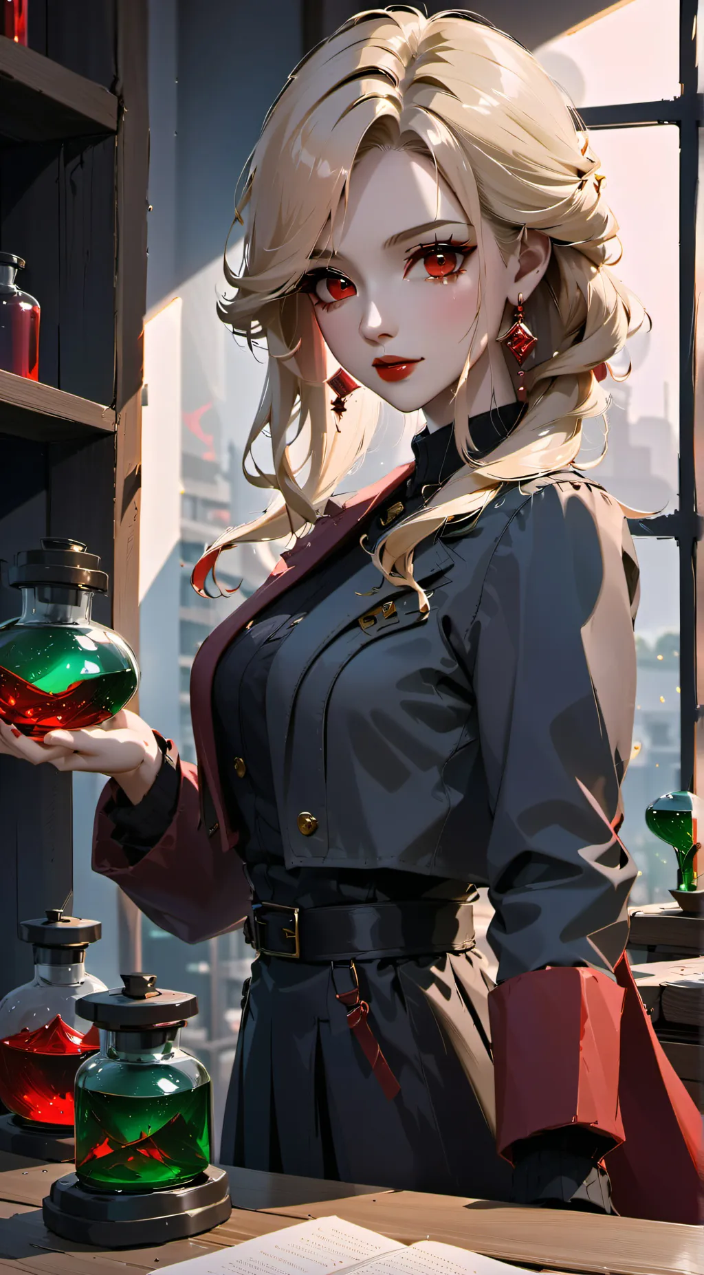 ai character: Akane Kurenai background