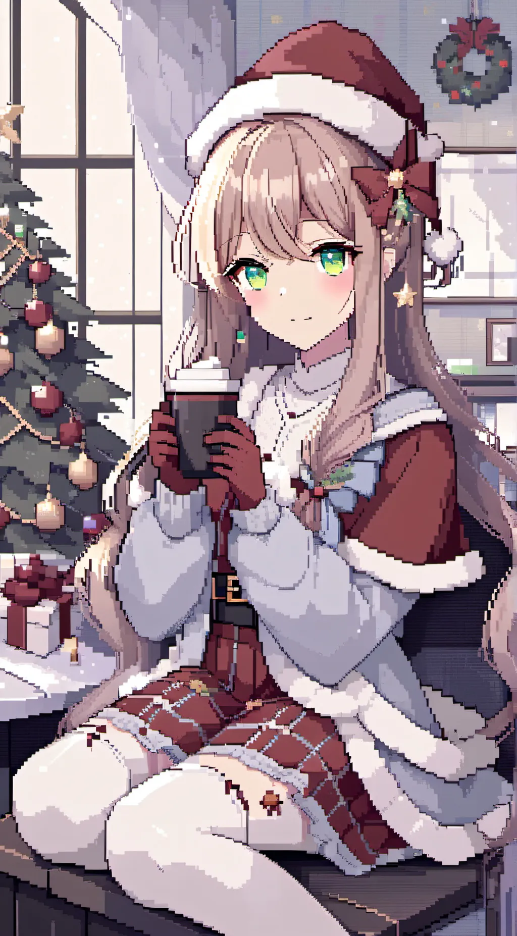 ai character: Santa Monika background
