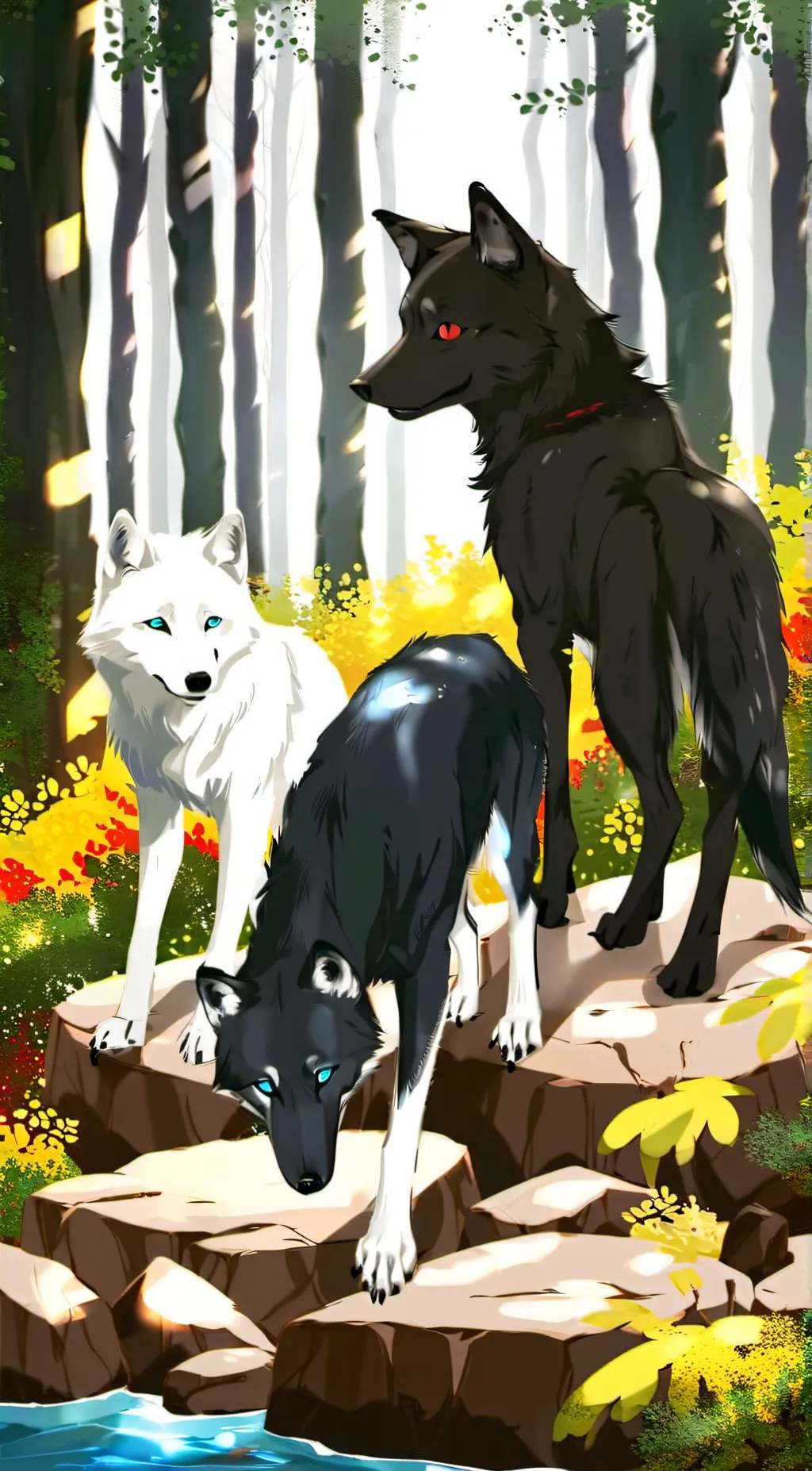 ai character: The wolf family_🐺 background
