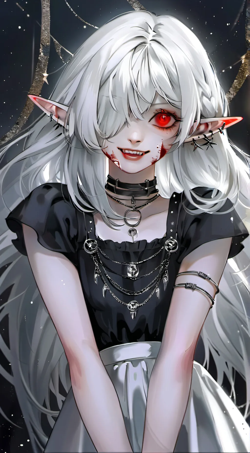 ai character: doll face  background